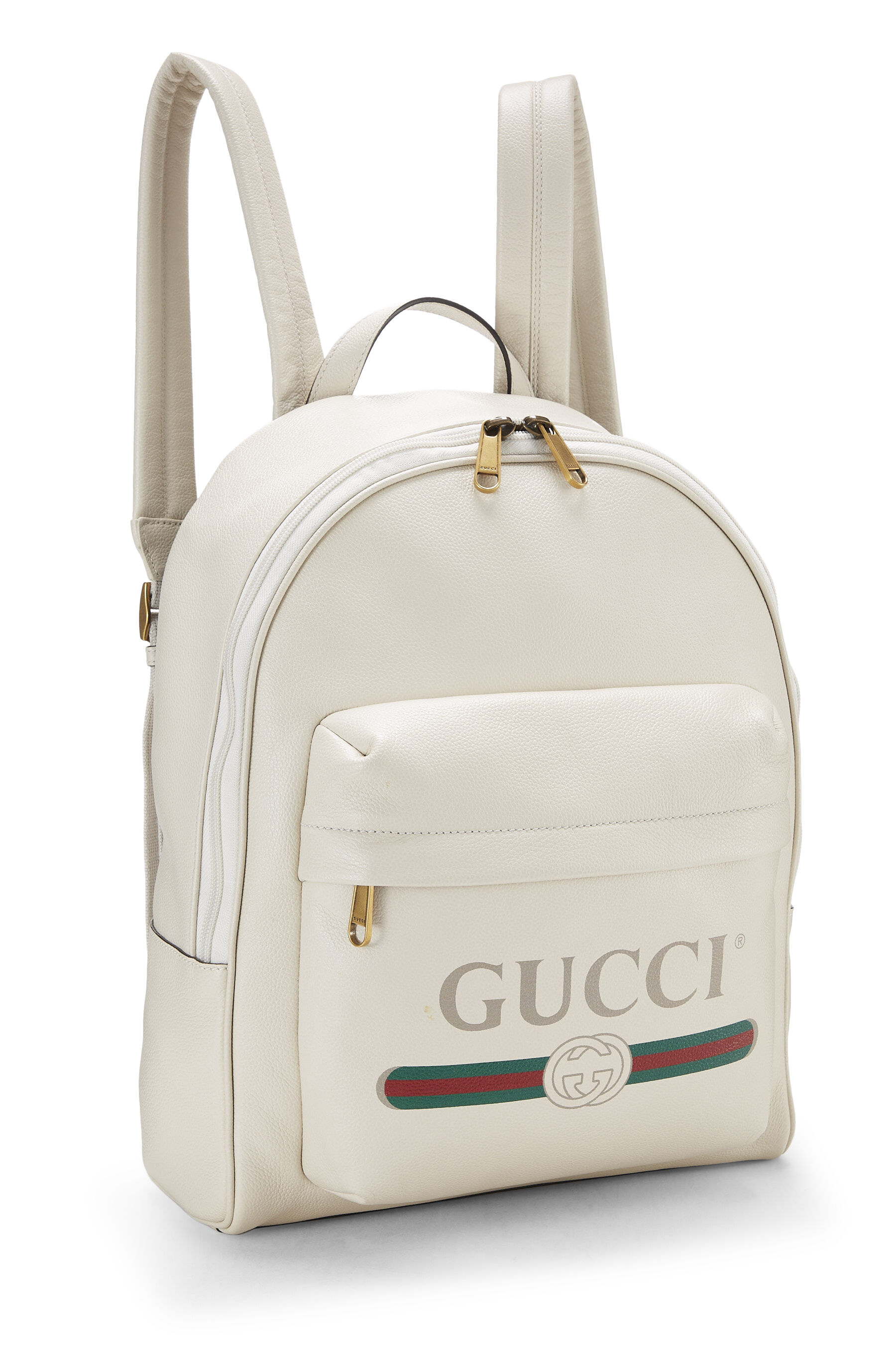 Gucci Ivory Leather Logo Day Backpack Gucci | The Luxury Closet