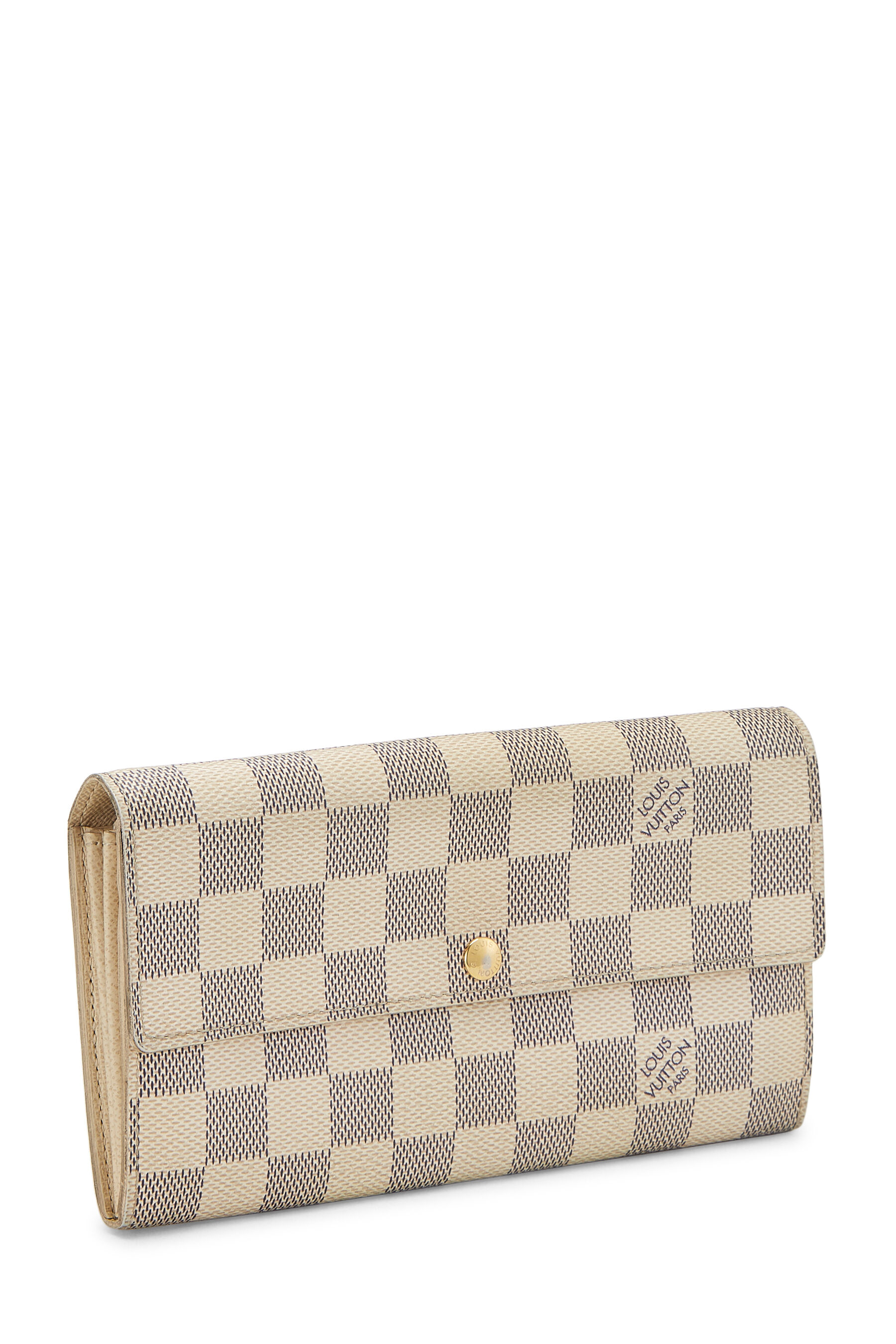 Authentic Louis Vuitton Sarah Damier Azur Wallet Damier ebene Leather  ref.701985 - Joli Closet