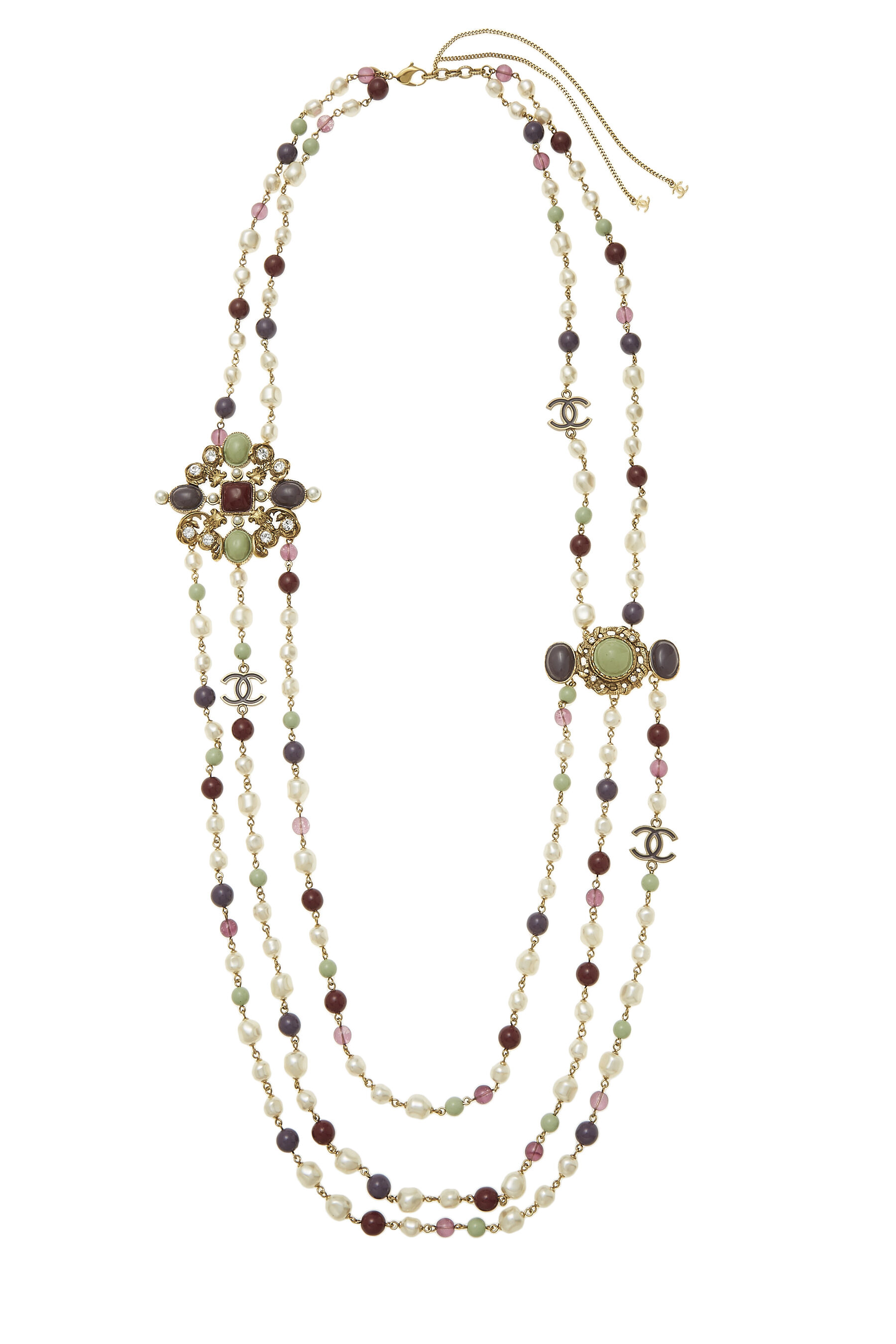 Chanel Multicolor Gripoix \u0026 Faux Pearl 