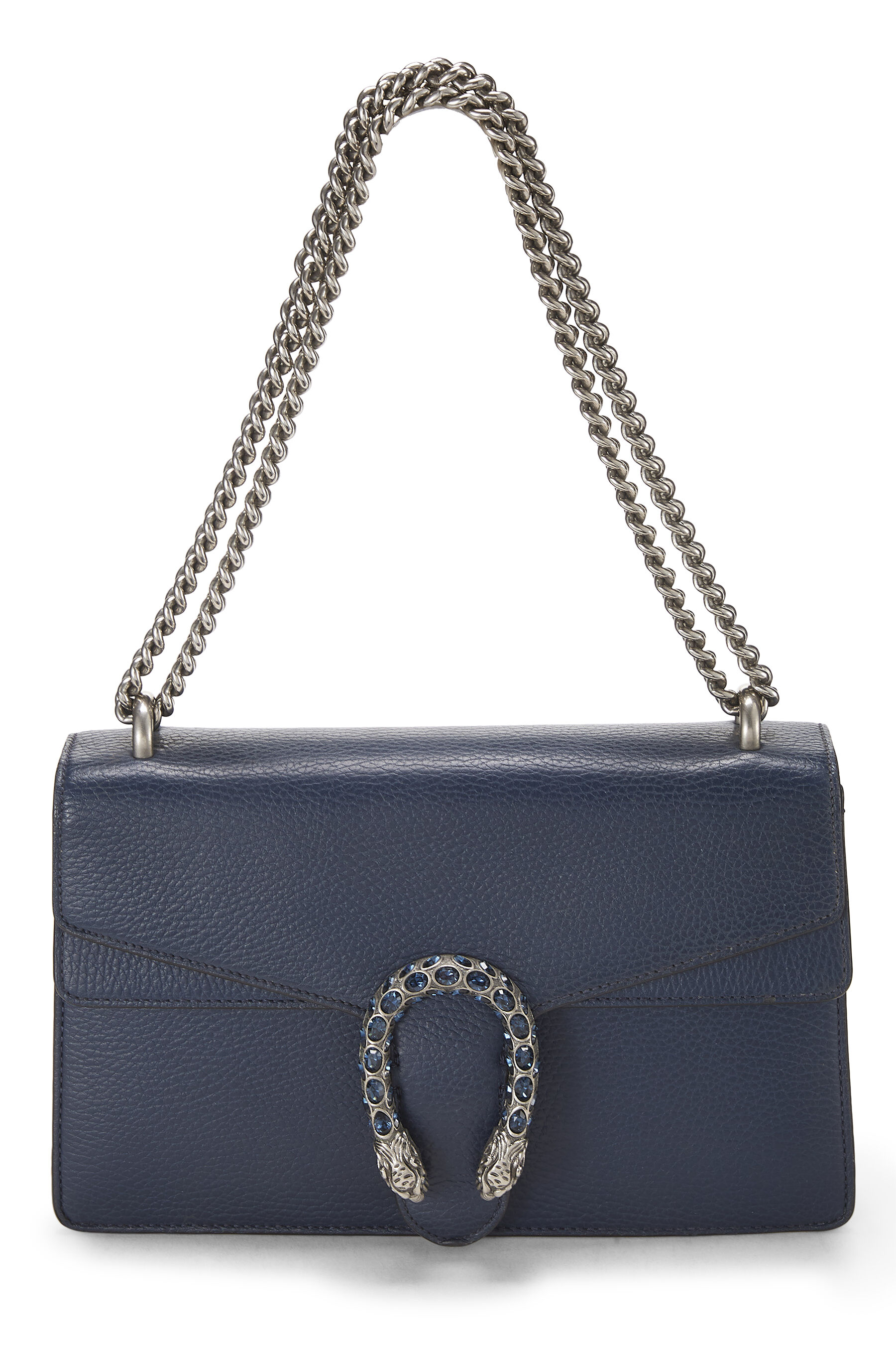 Gucci Navy Leather Dionysus Shoulder Bag Small