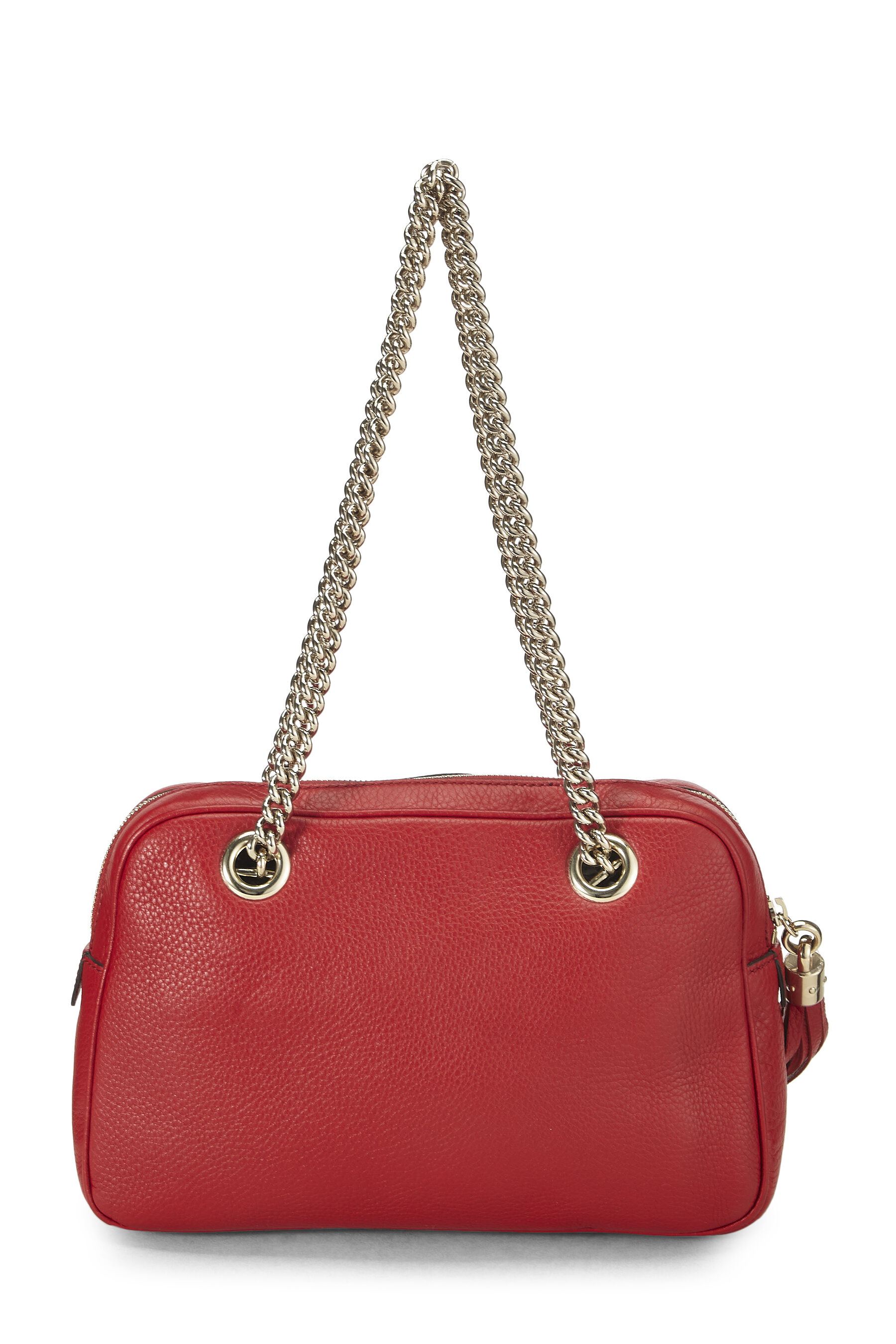 Red Leather Soho Chain Shoulder Bag