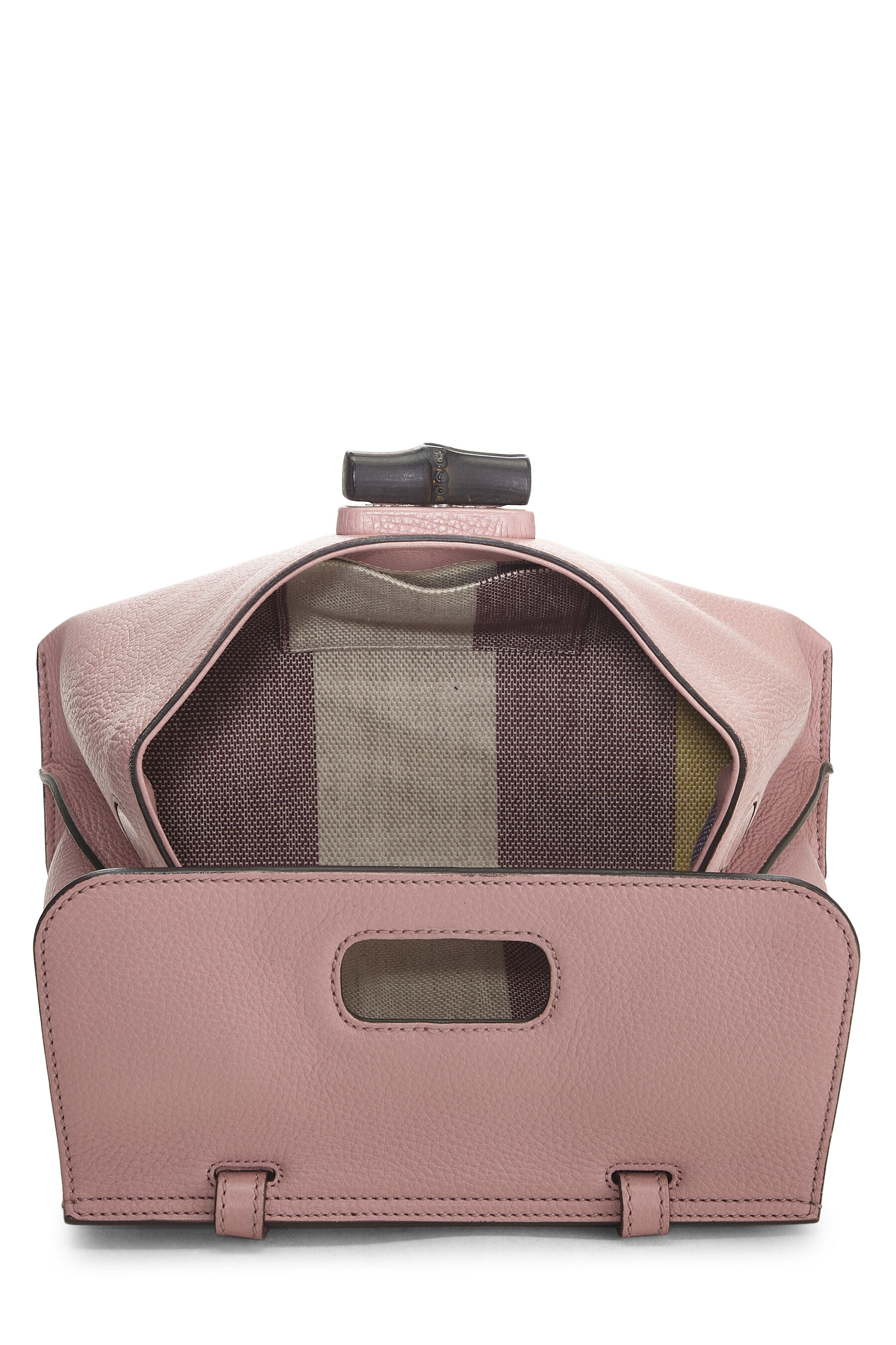 Pink Leather Bamboo Daily Handbag Small