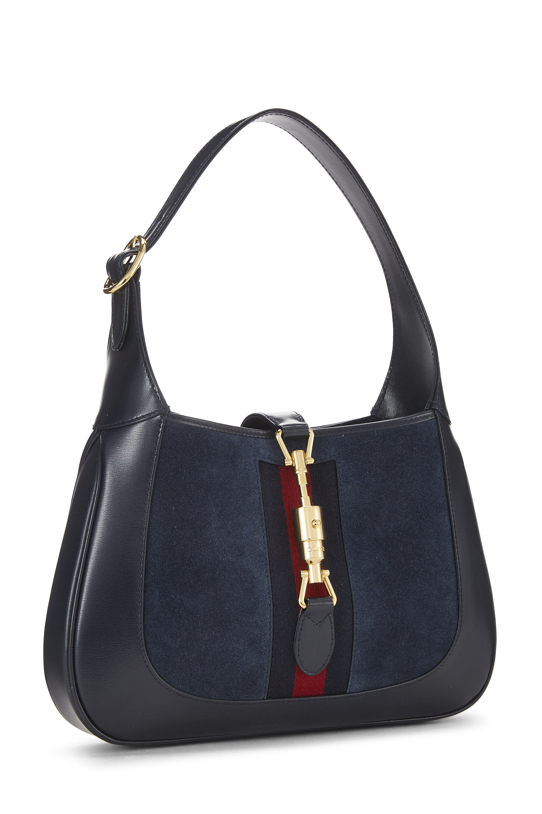 Navy Leather & Suede Jackie 1961 Shoulder Bag Small