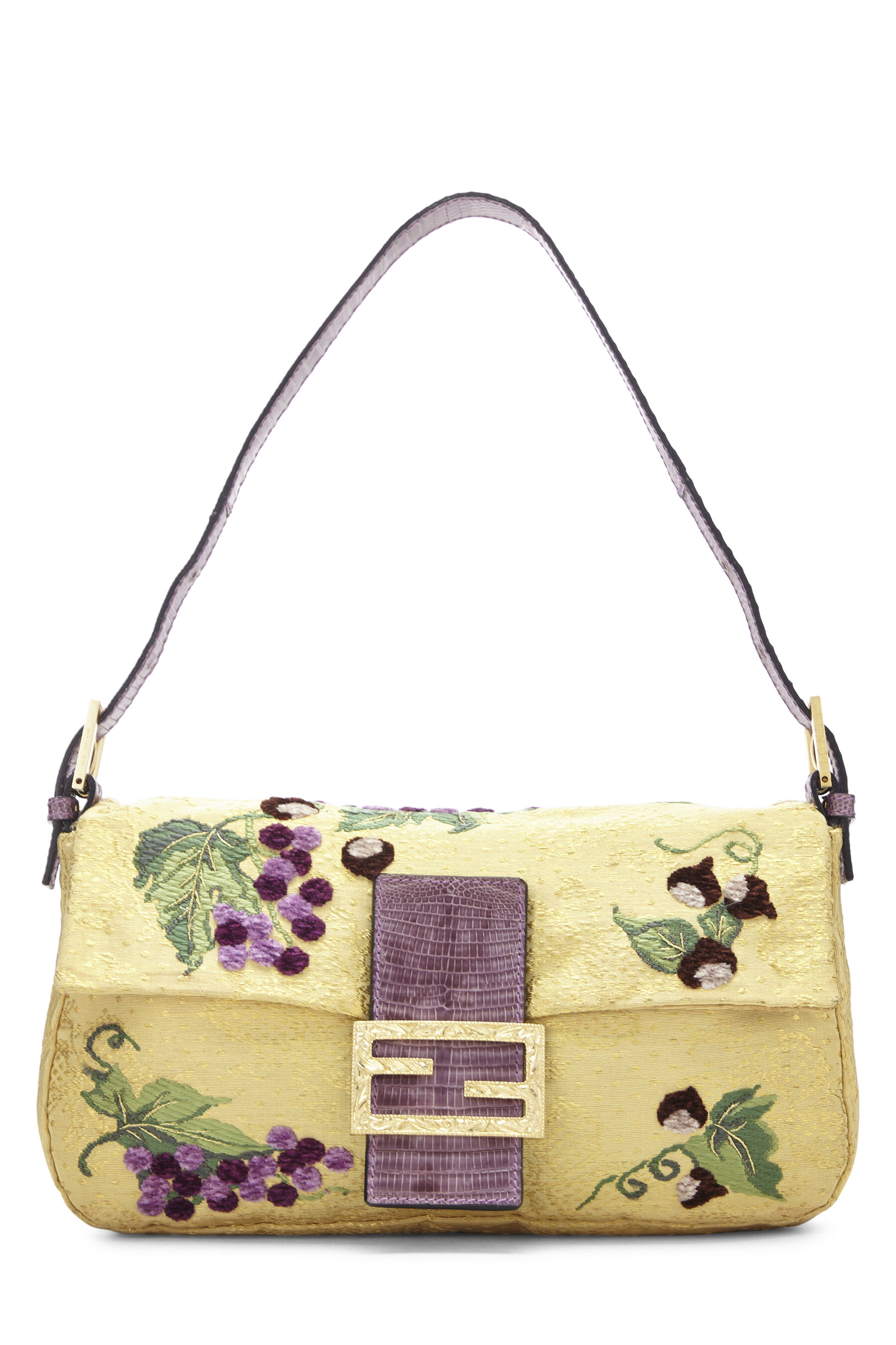 Yellow Flower Embroidered Fondazione Lisio Baguette