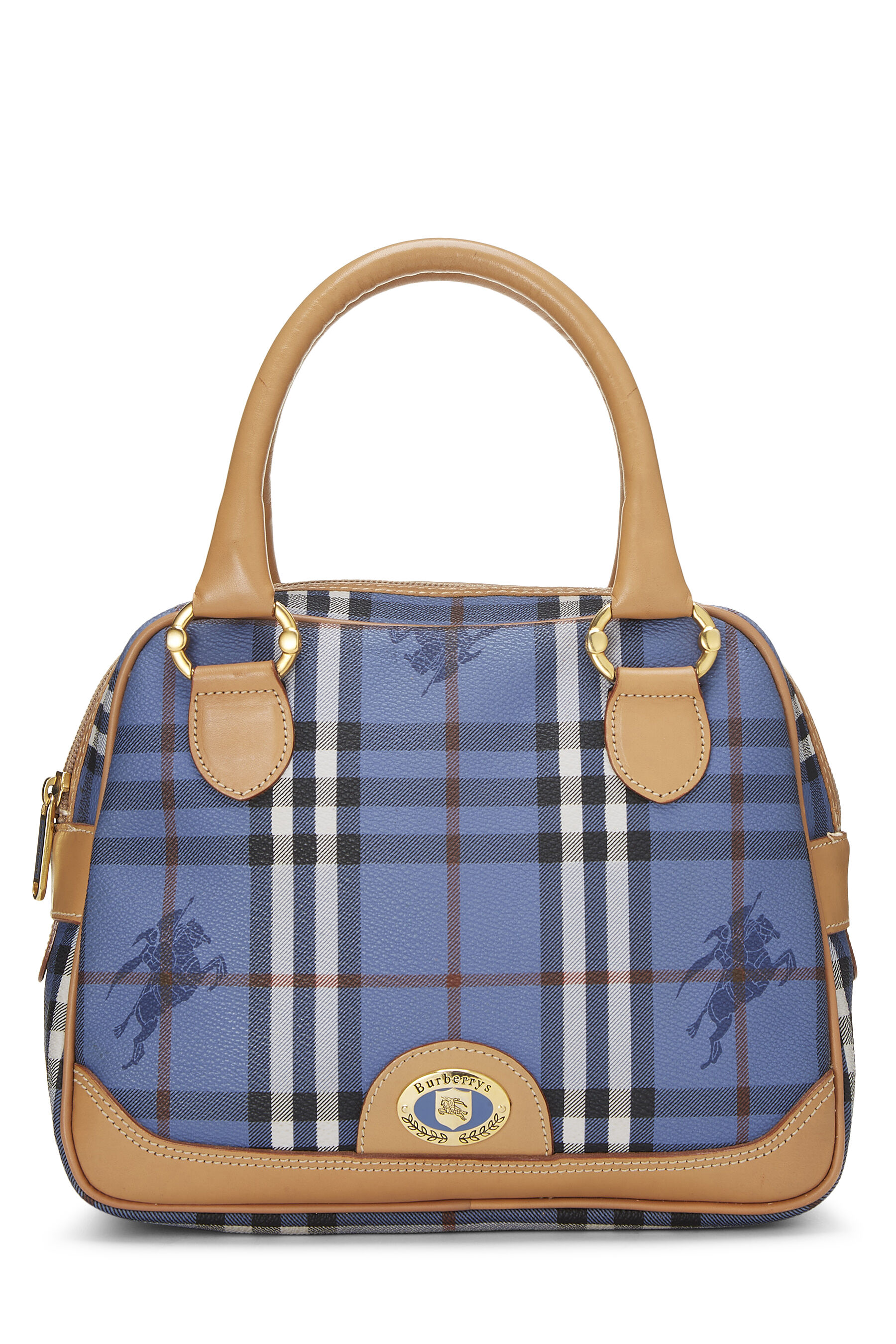 Blue Haymarket Handbag