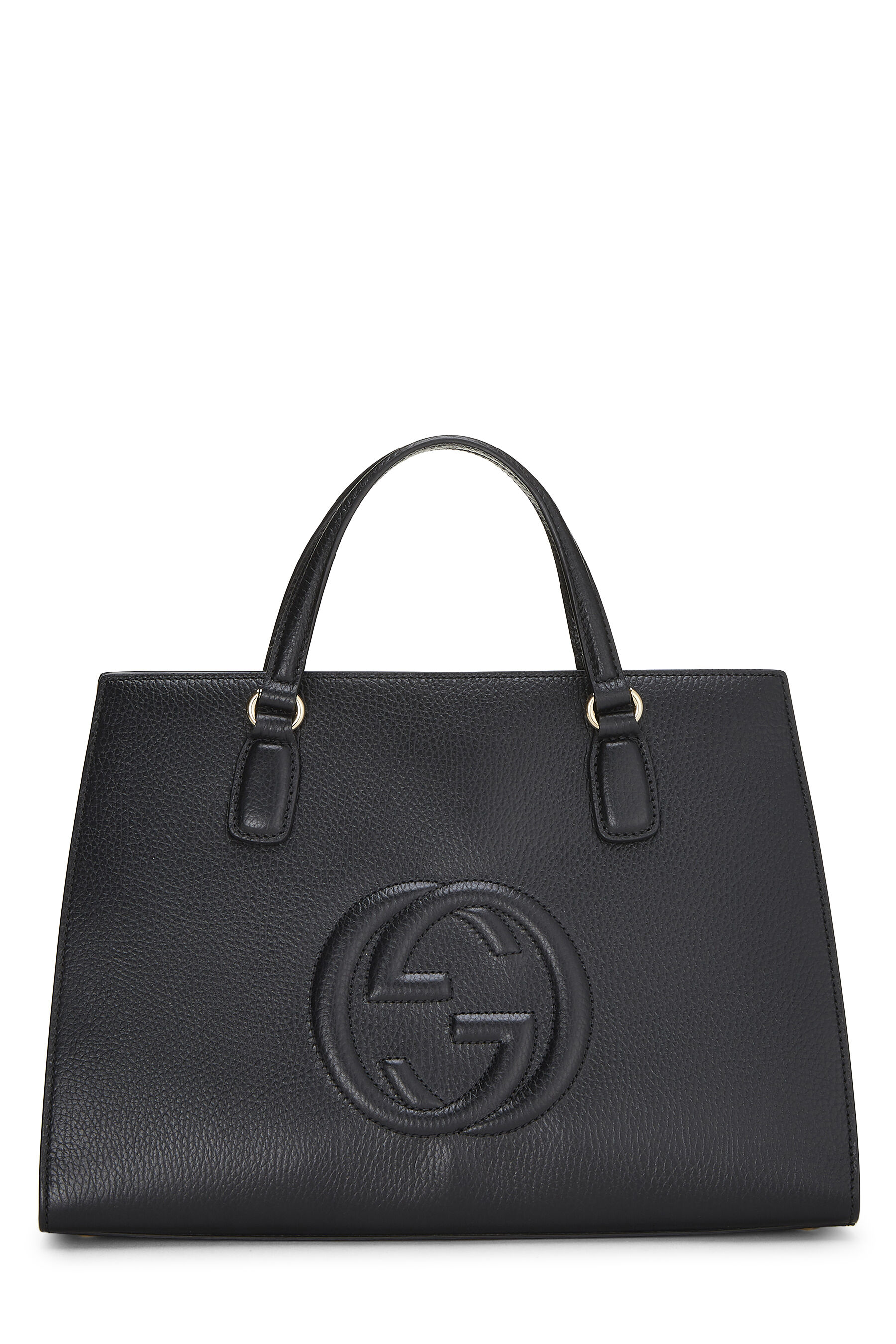 Black Grained Leather Soho Handbag