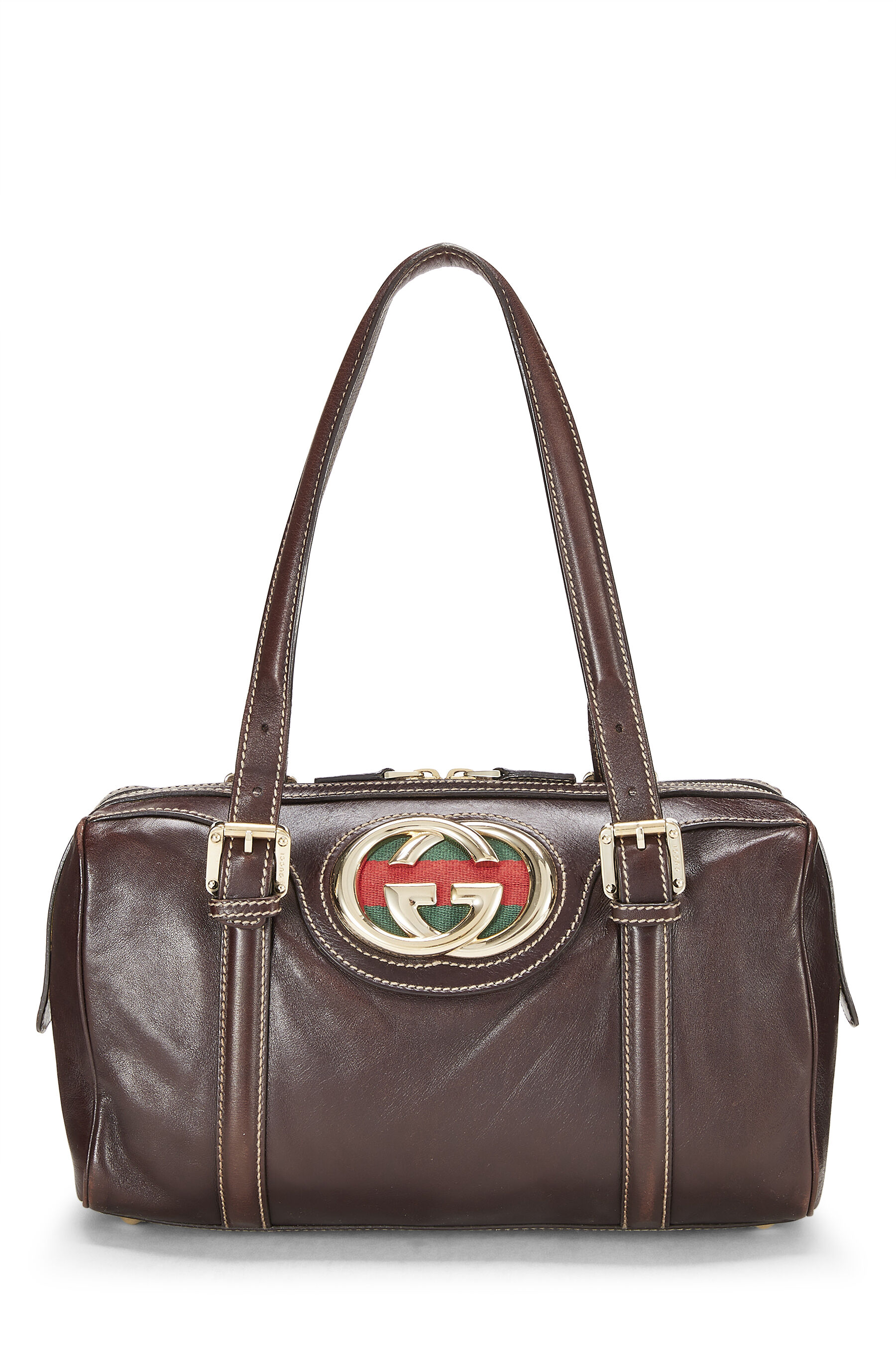Brown Leather Britt Boston Handbag