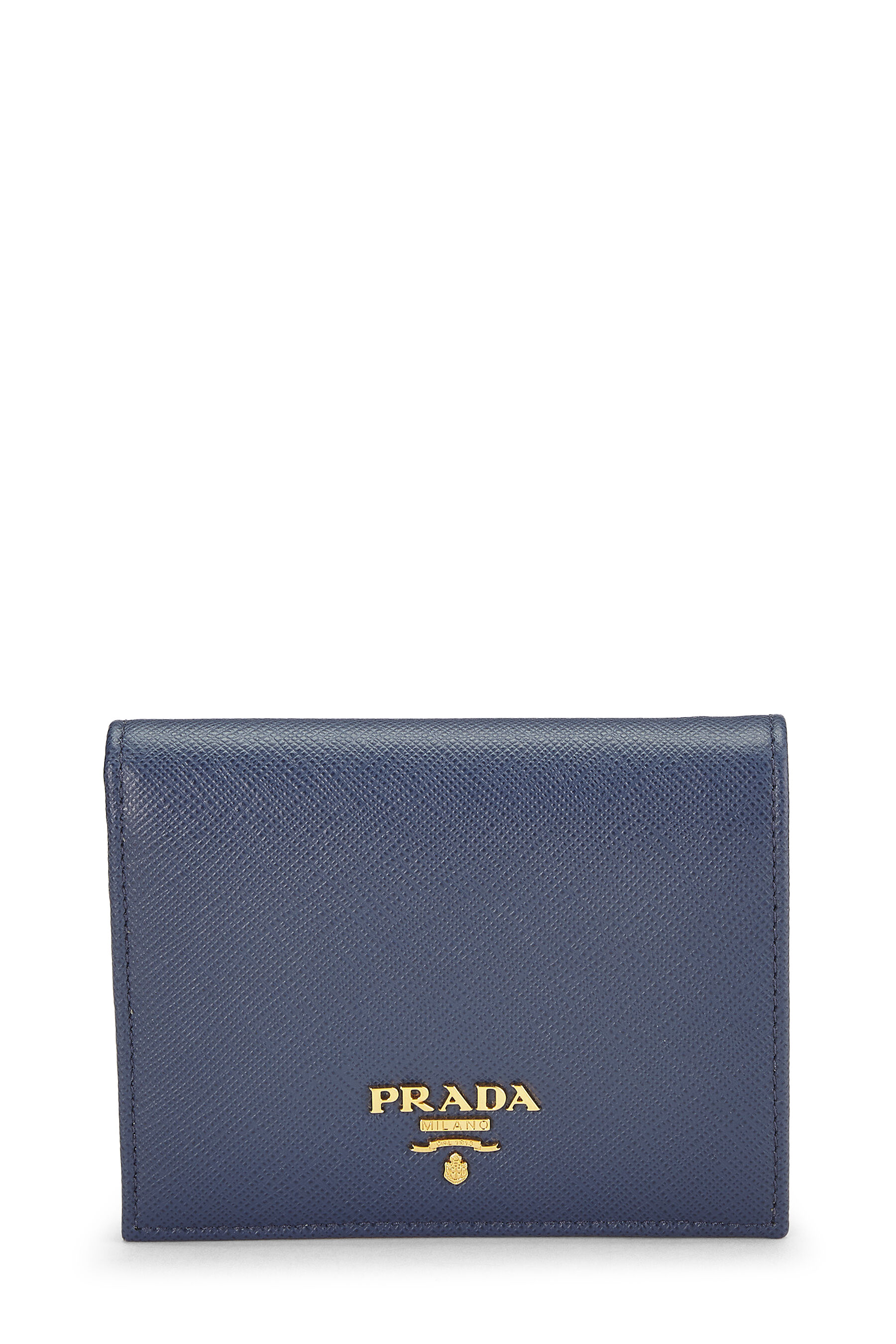 Blue Saffiano Compact Wallet