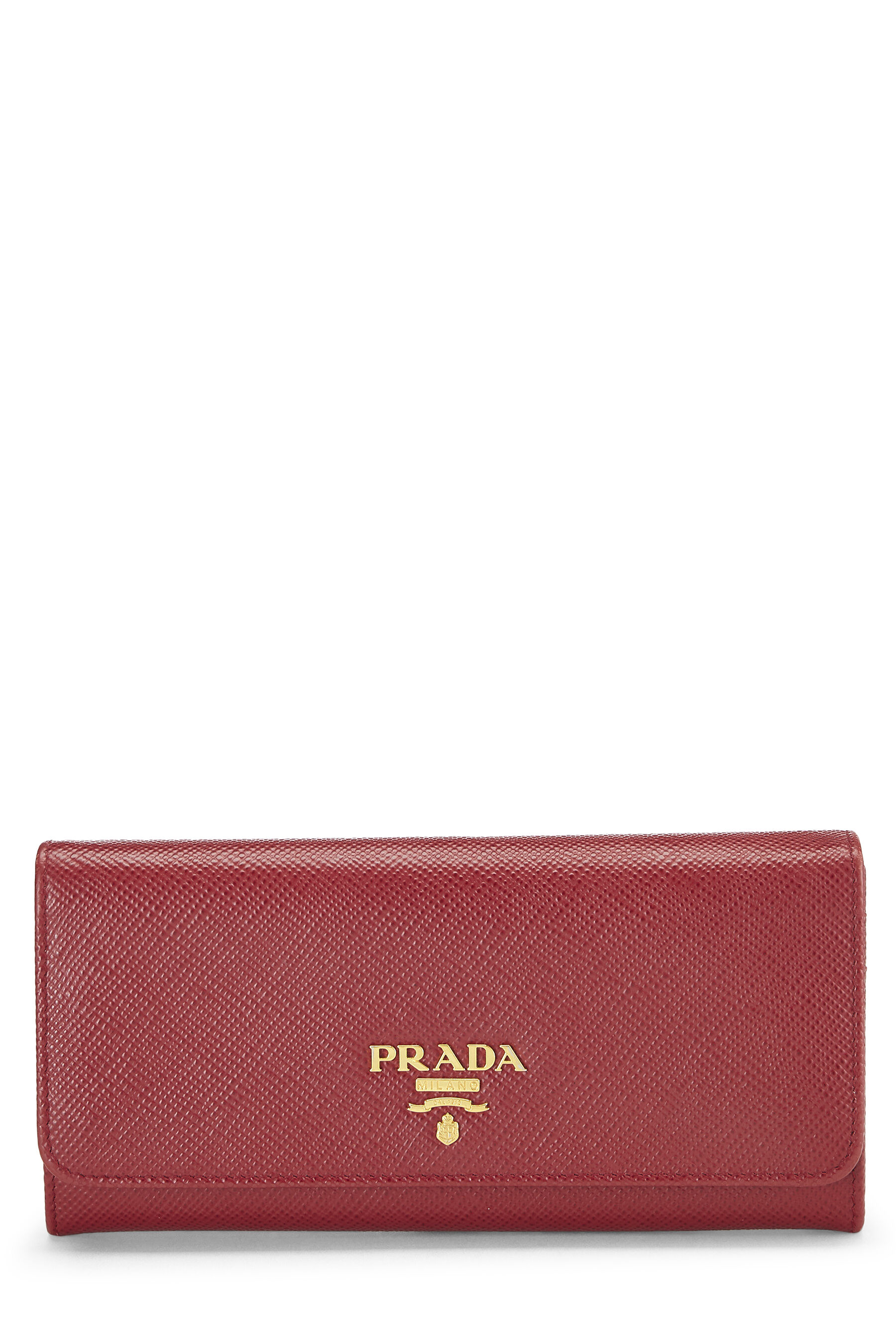 Red Saffiano Continental Wallet