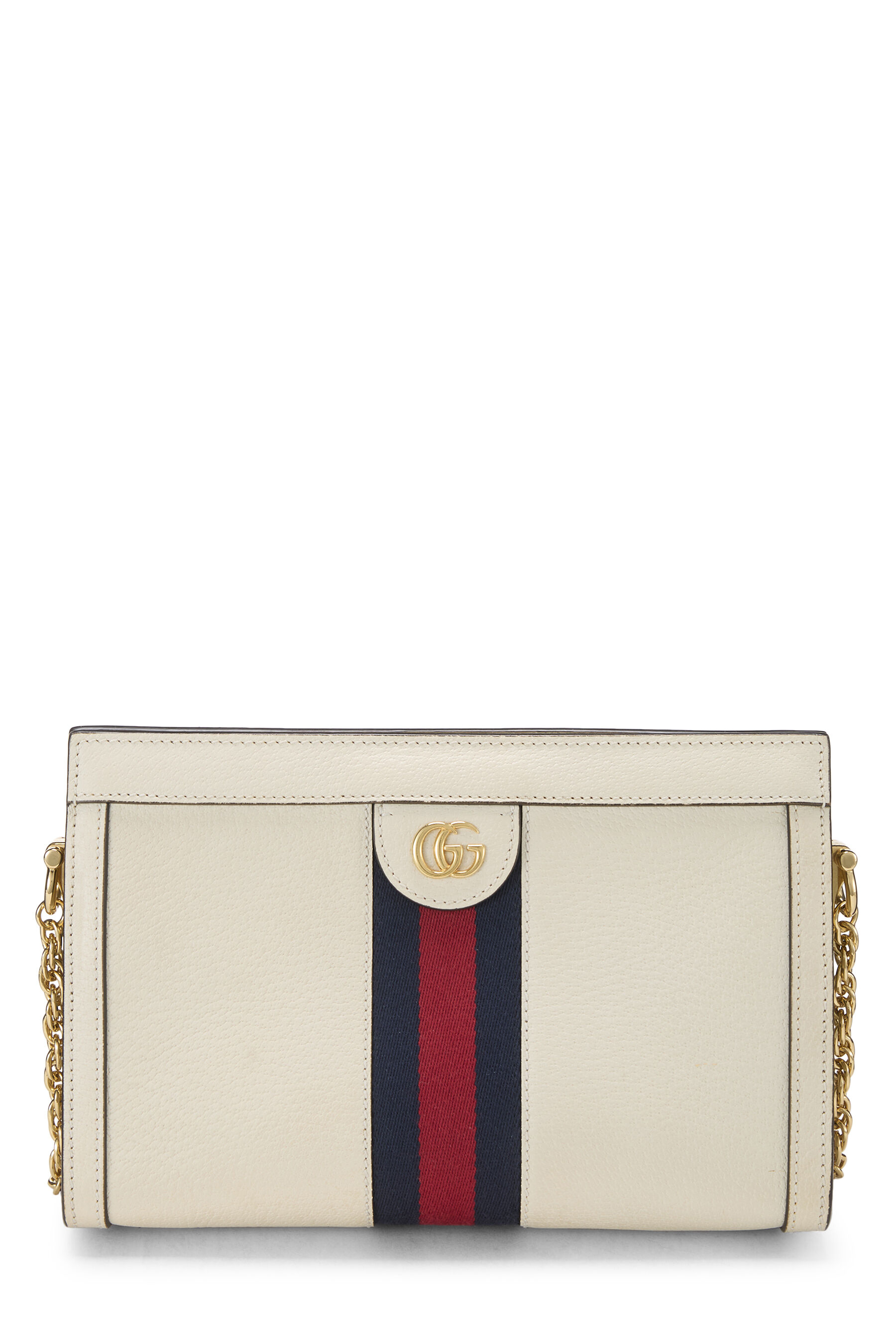 Gucci - White Leather Ophidia Shoulder Bag Small