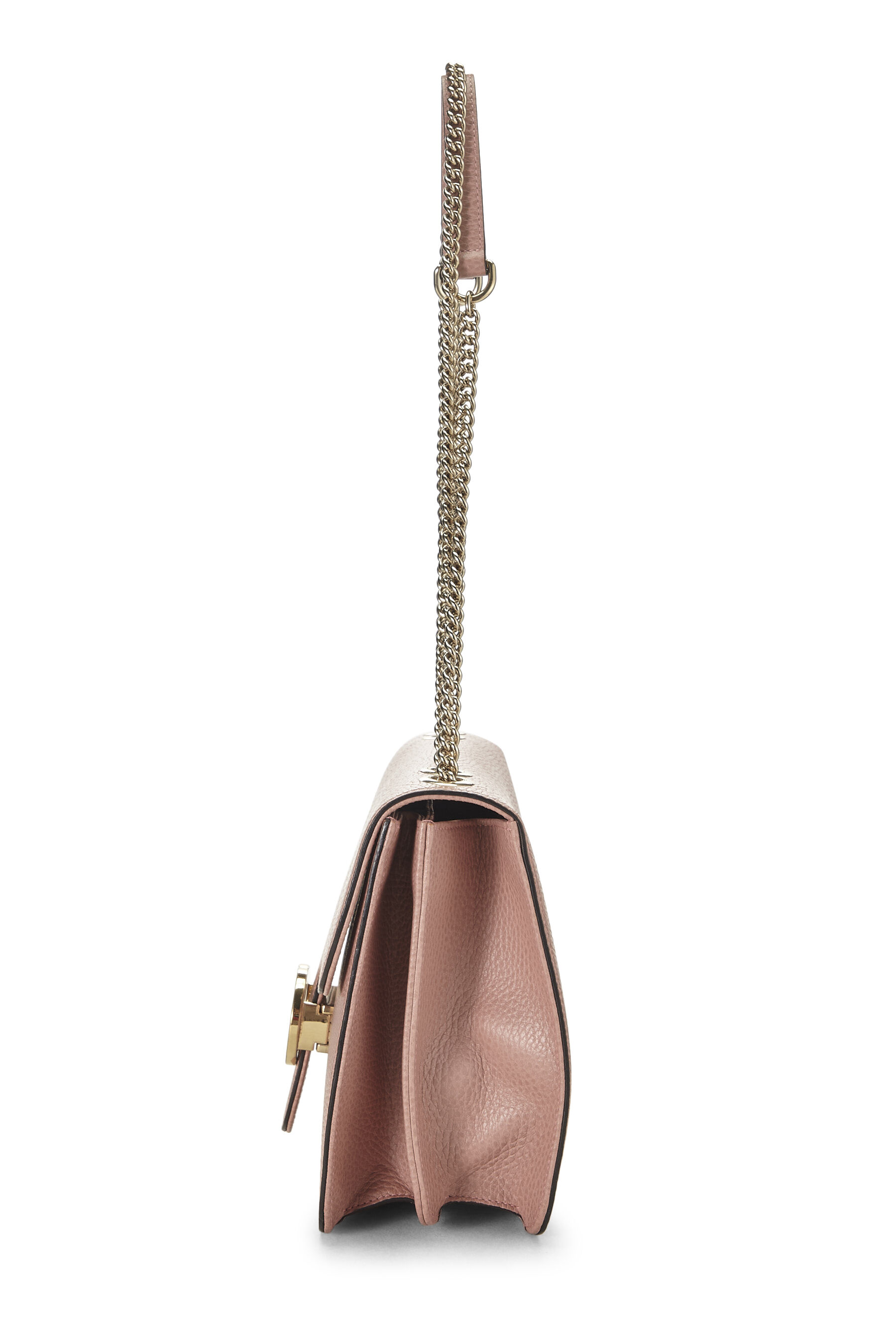Pink Leather Interlocking GG Crossbody Bag
