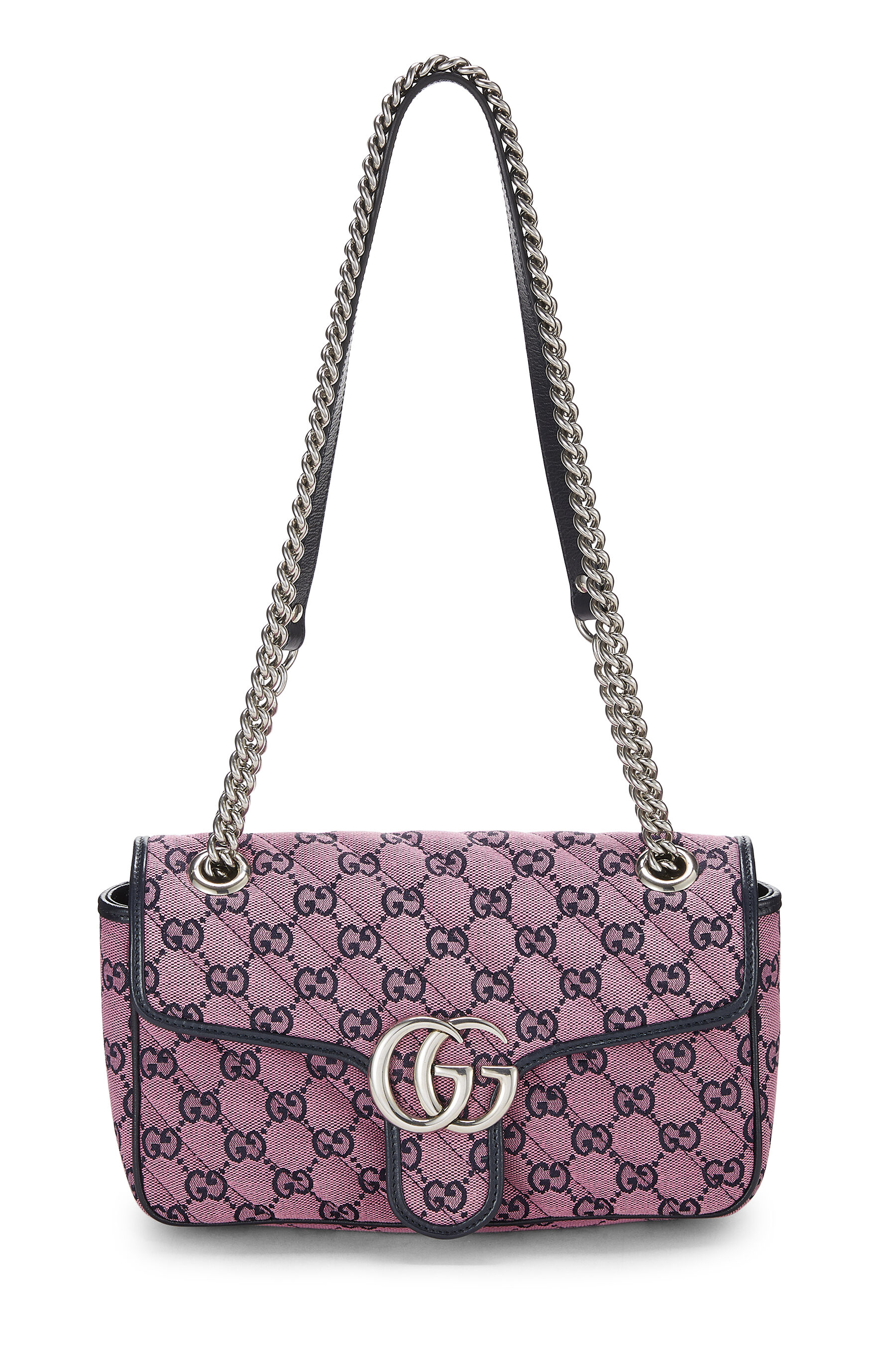 Gucci Pink Original GG Canvas Marmont Shoulder Bag Small