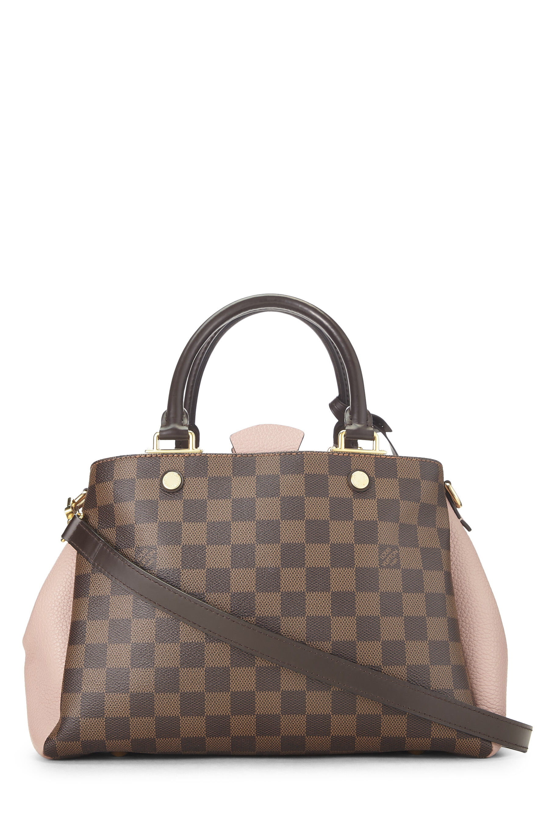 Damier Ebene Canvas & Pink Leather Brittany