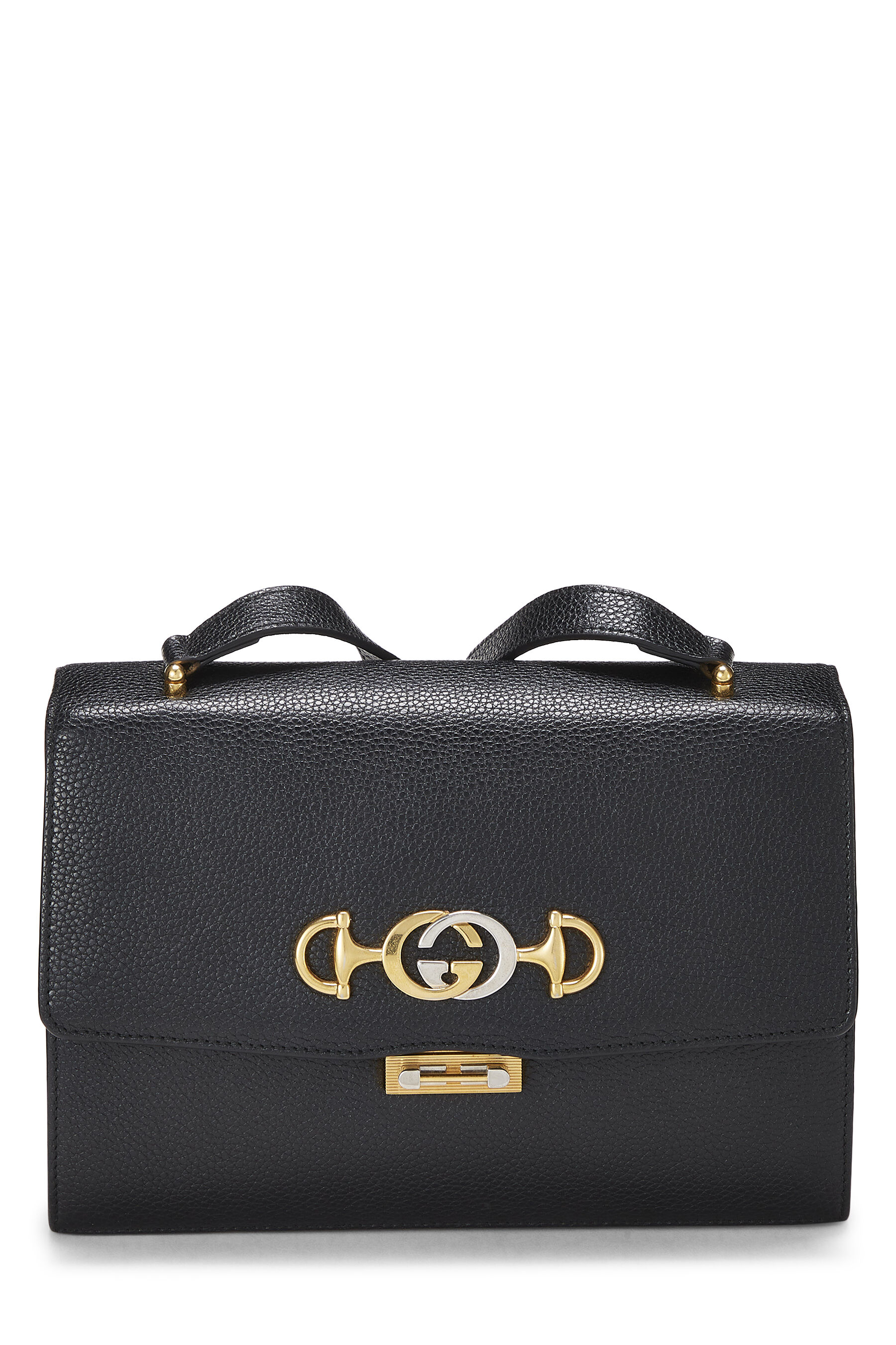 Gucci Black Leather Zumi Shoulder Bag Small