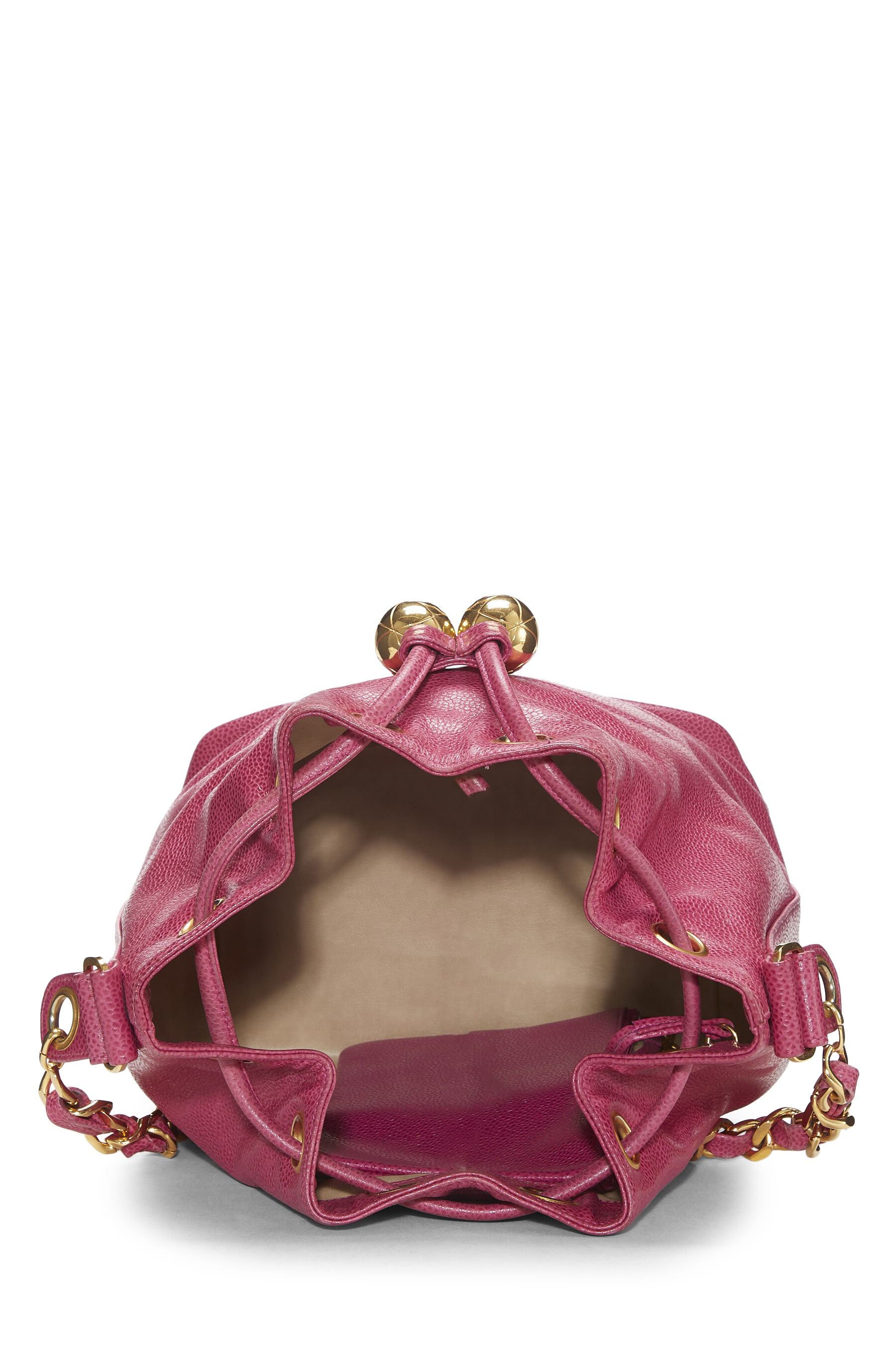 Pink Caviar 'CC' Bucket Bag Small