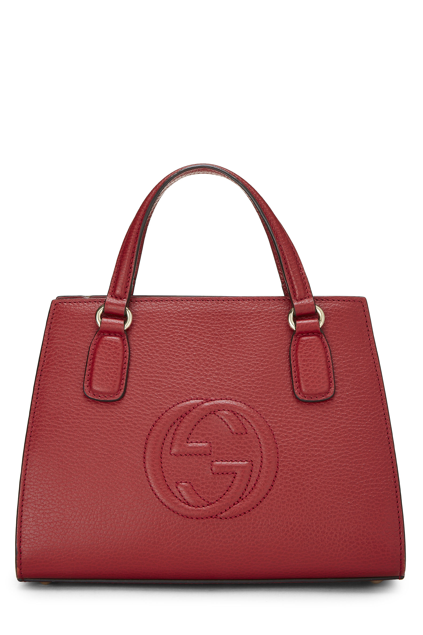 Red Grained Leather Soho Handbag