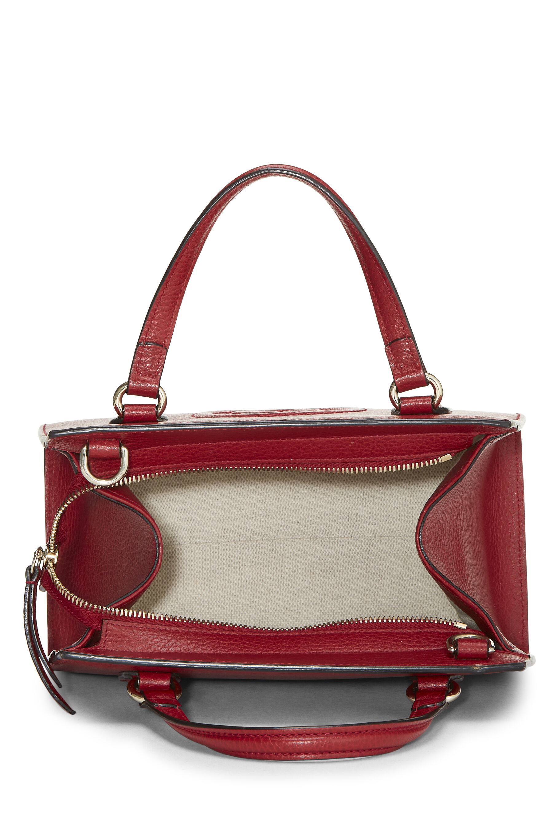 Red Grained Leather Soho Handbag