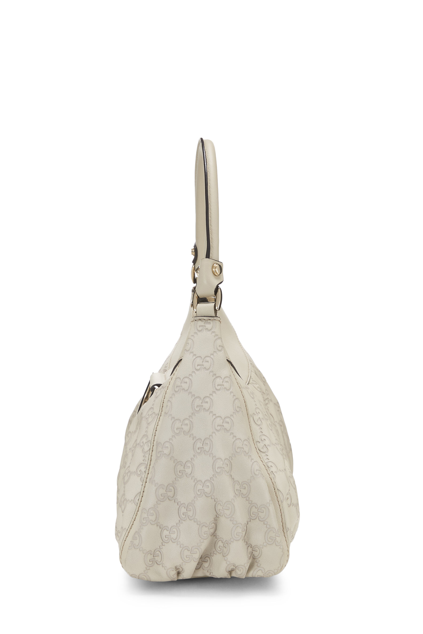 White D-Ring Abbey Shoulder Bag Small