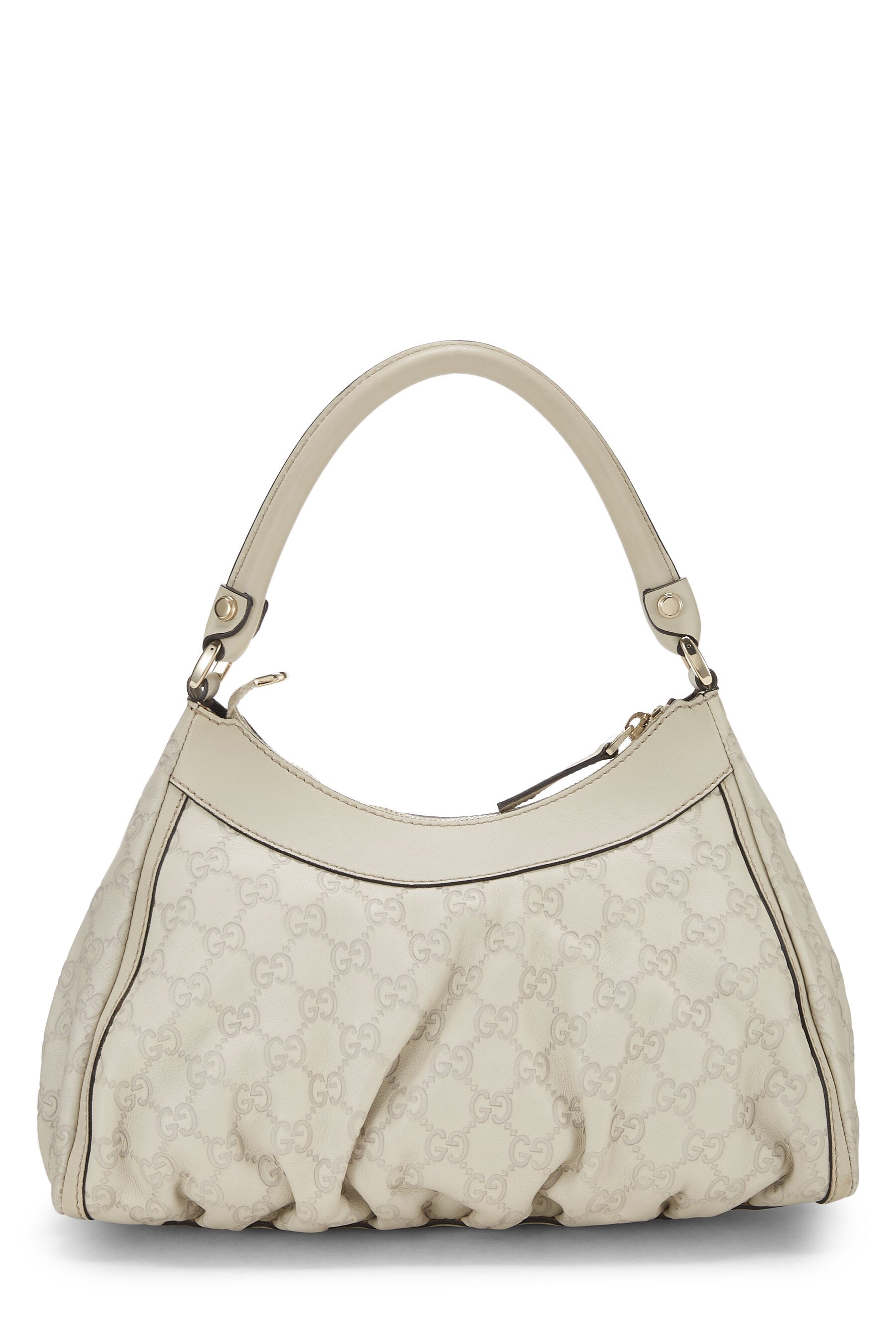 White D-Ring Abbey Shoulder Bag Small