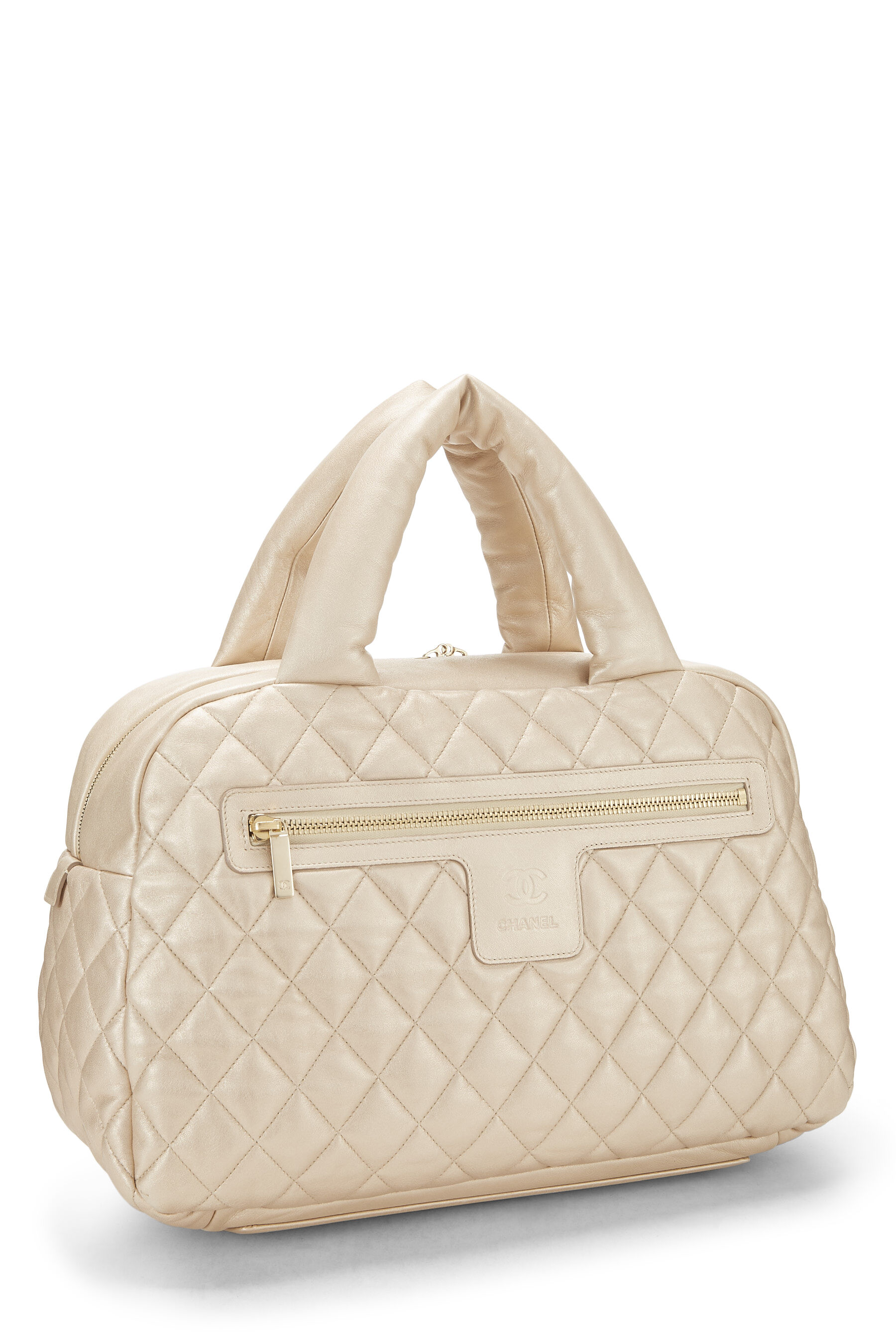 Gold Leather Coco Cocoon Bowling Bag
