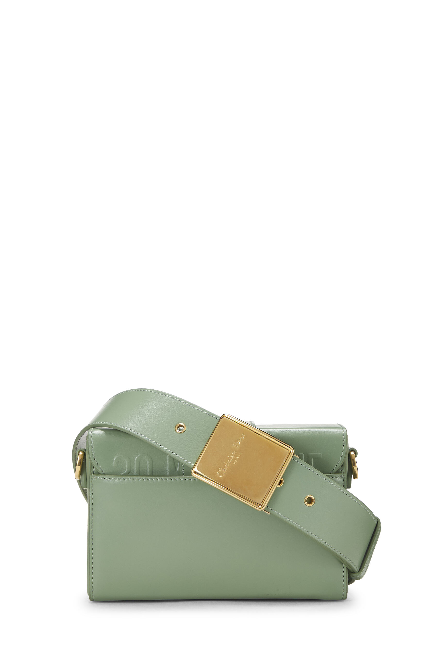 Green Calfskin 30 Montaigne Box Bag
