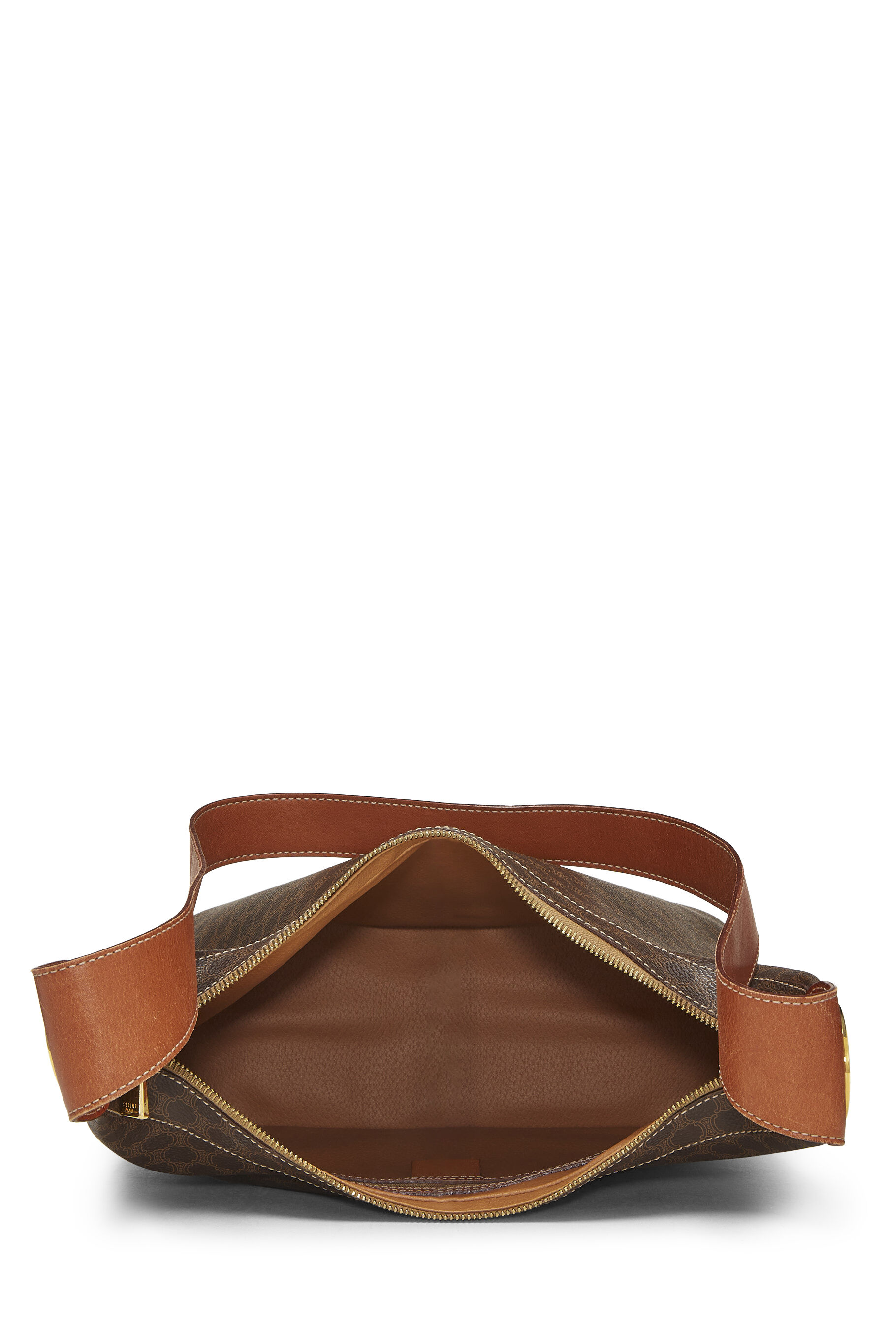 Brown Coated Canvas Macadam Shoulder Bag