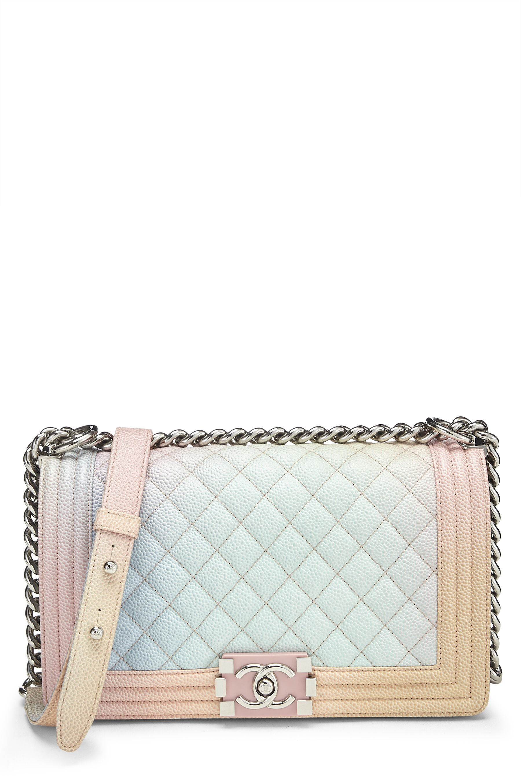 Chanel - Rainbow Quilted Caviar Boy Bag Medium
