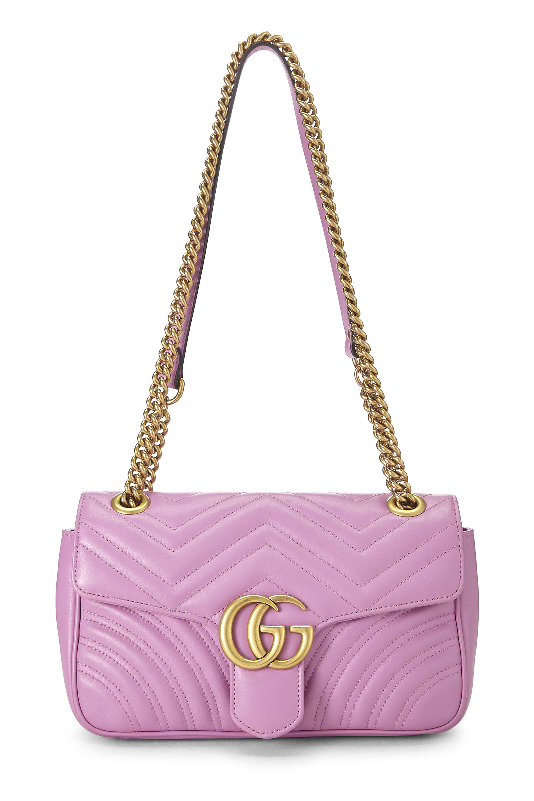 Purple Leather Marmont Shoulder Bag Small
