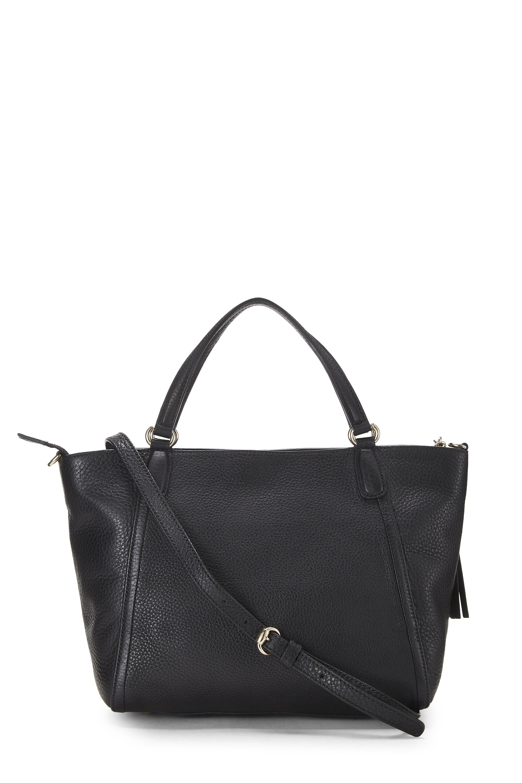 Black Grained Leather Soho Top Handle Bag