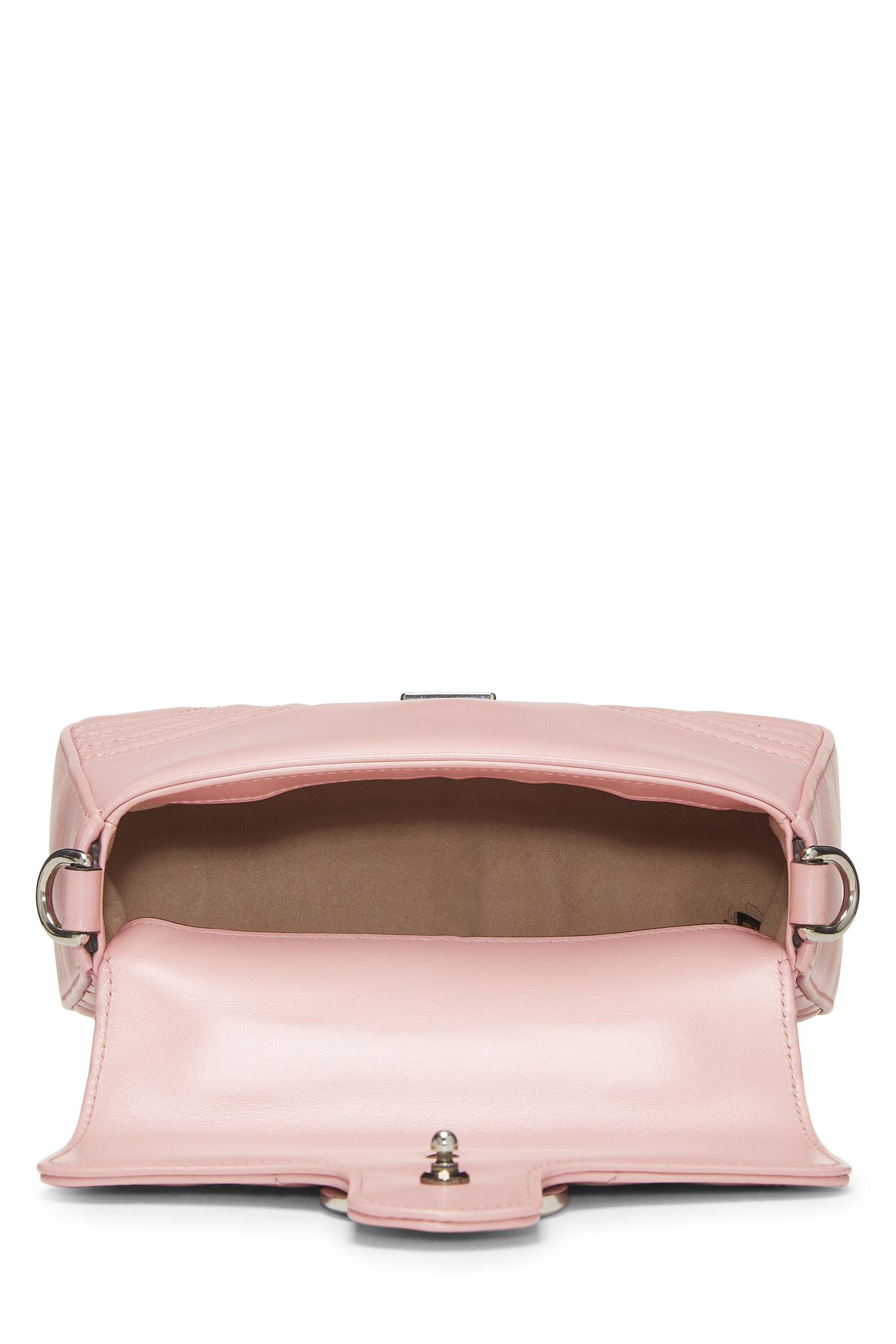 Pink Leather GG Marmont Top Handle Bag Mini