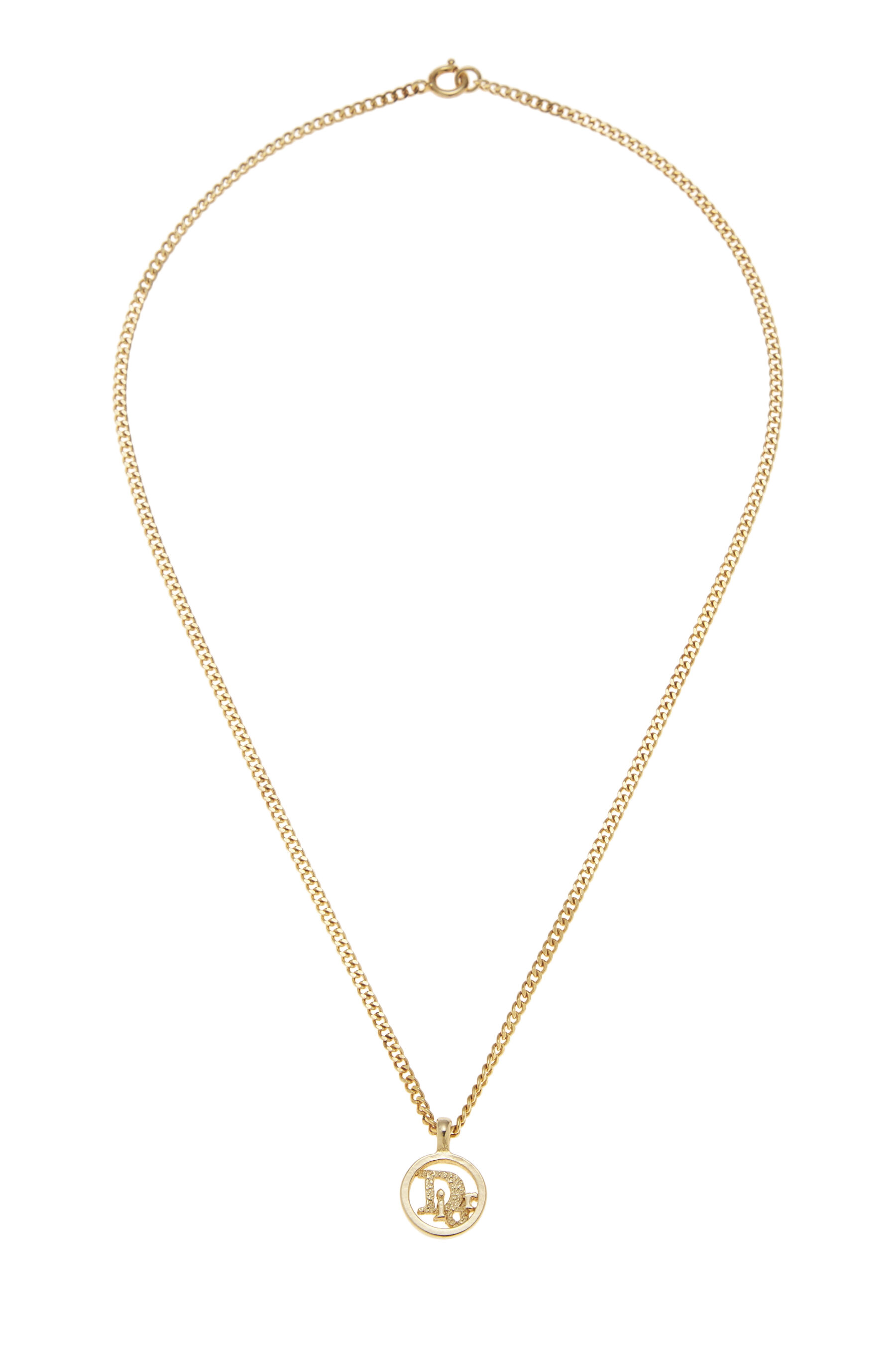 Gold Dior Charm Necklace