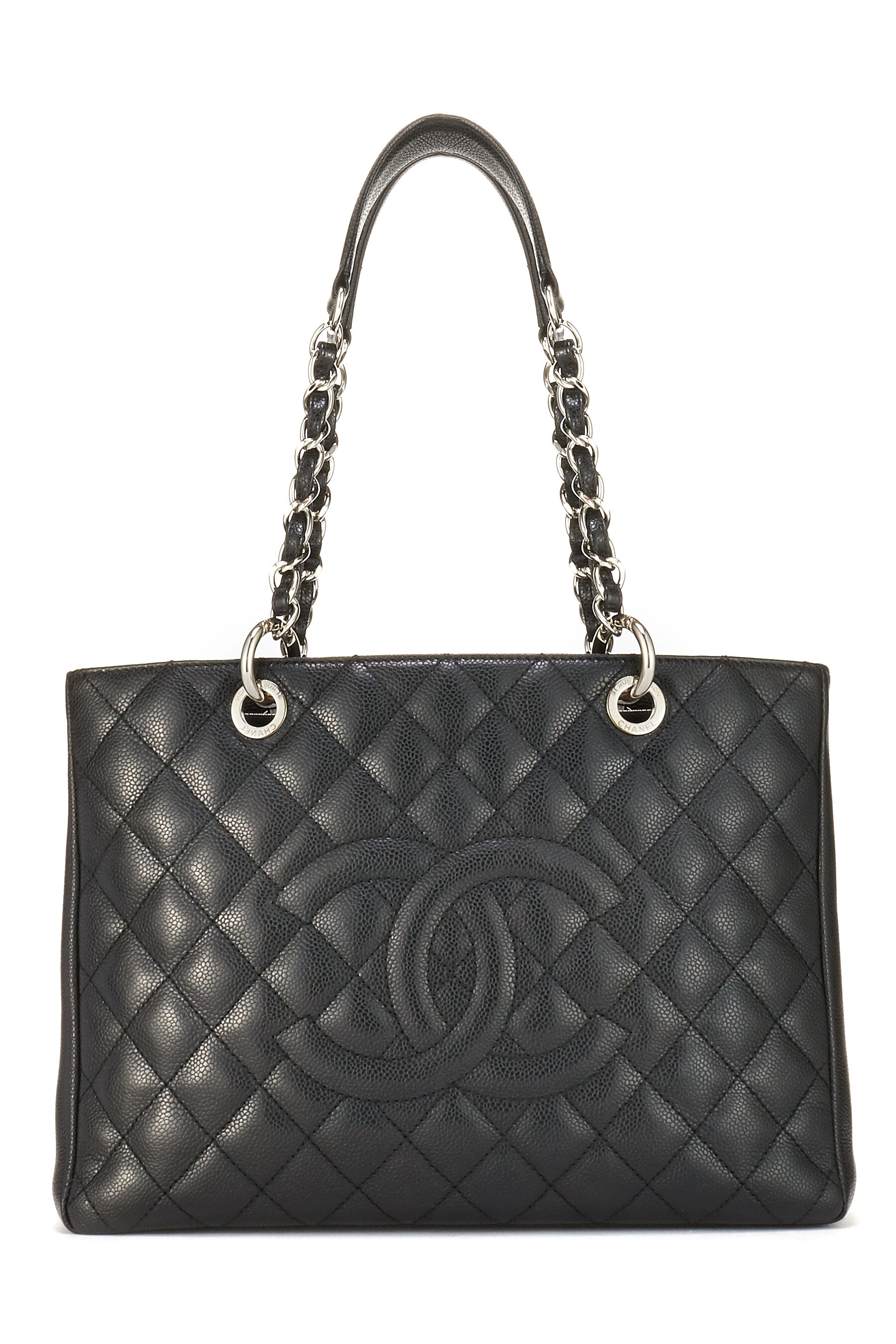 Chanel Black Quilted Caviar Grand Shopping Tote (GST)