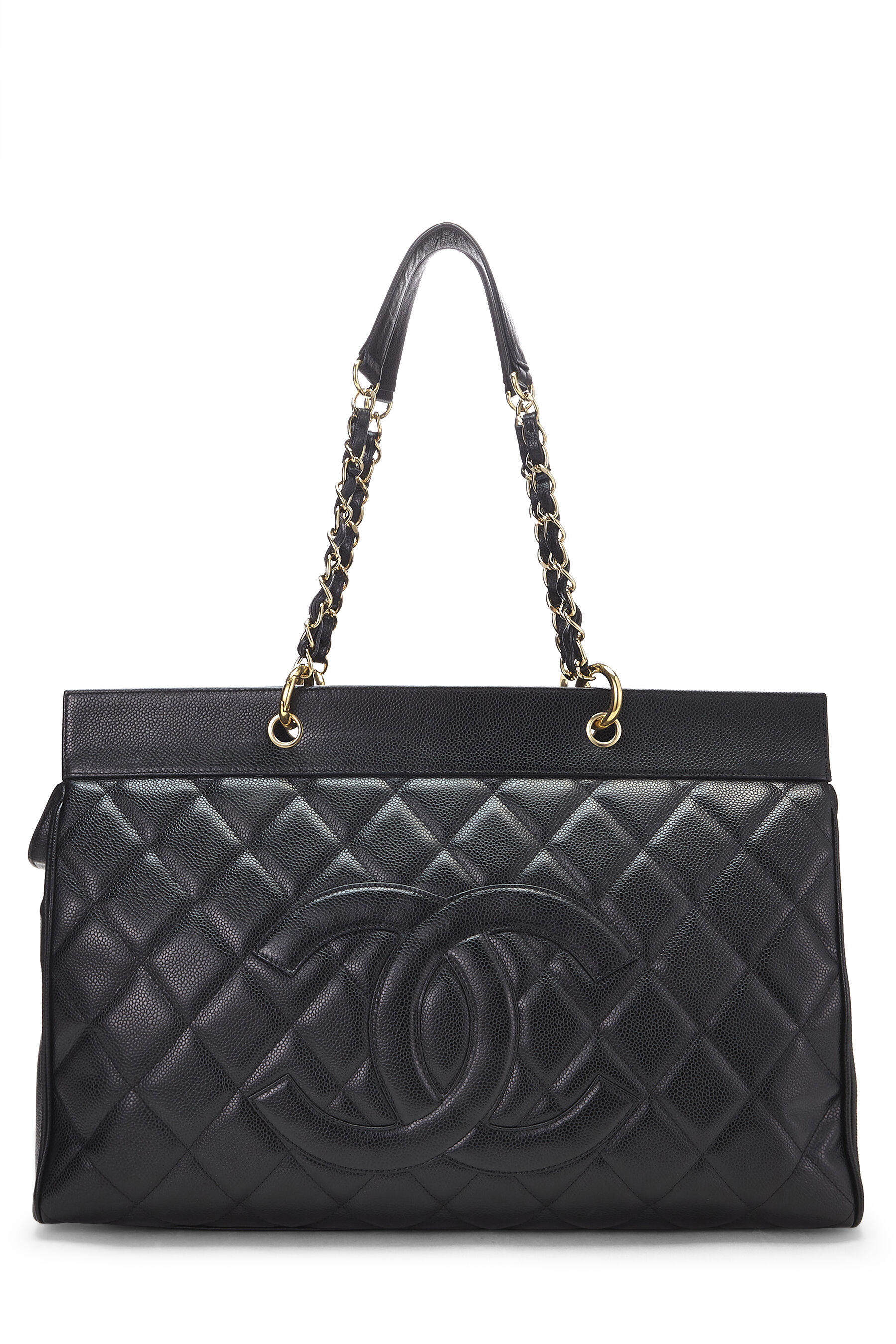Black Quilted Caviar Timeless CC Tote