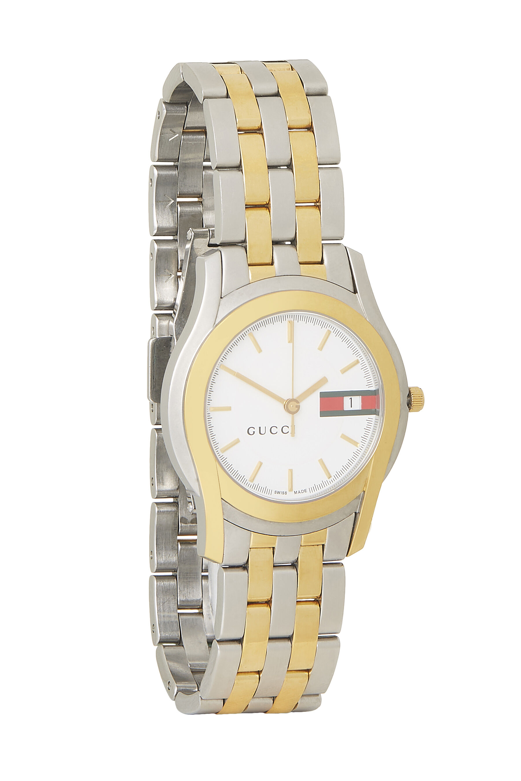 Gold & Silver Stainless Steel 5500M Automatic Watch