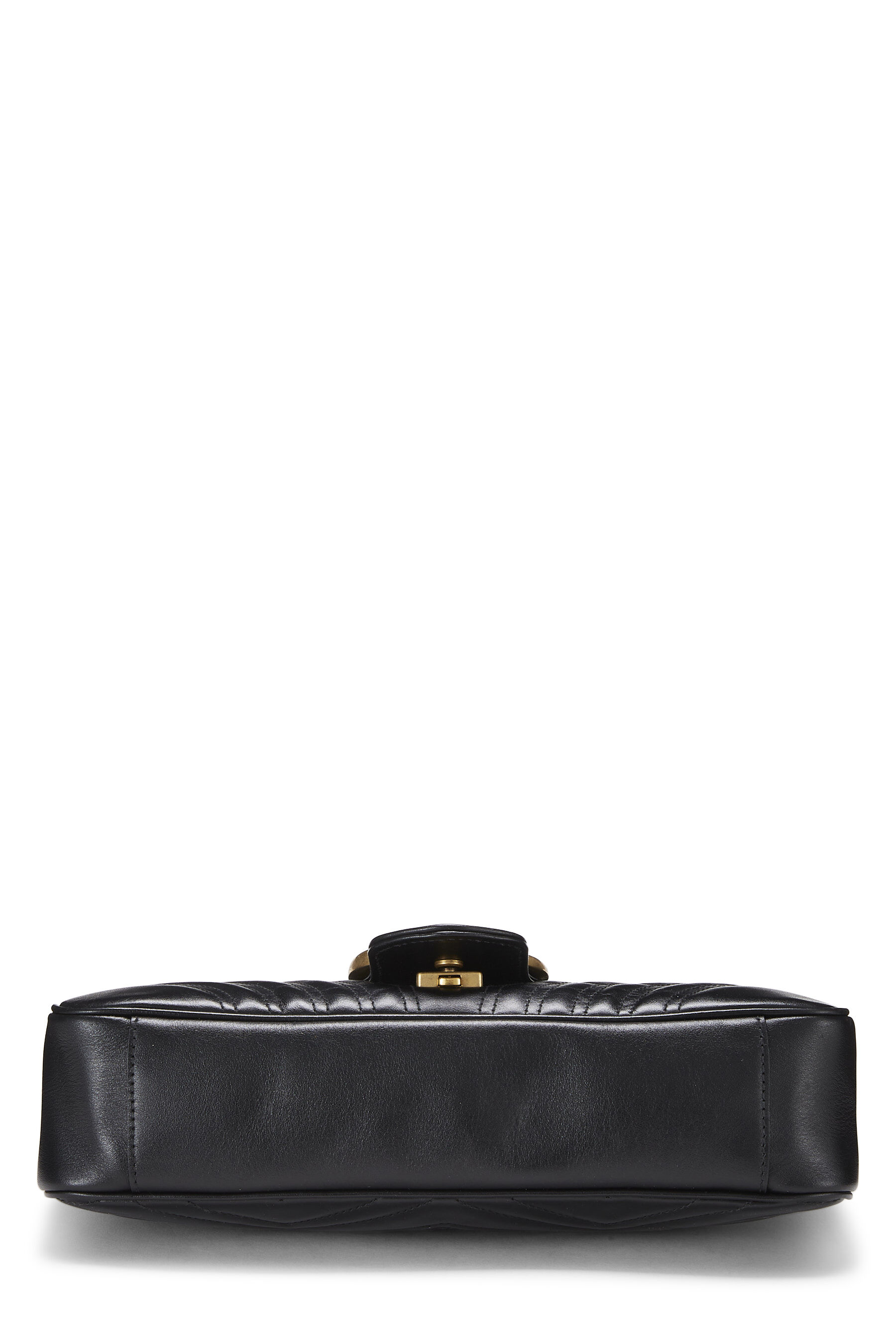 Black Leather GG Marmont Shoulder Bag