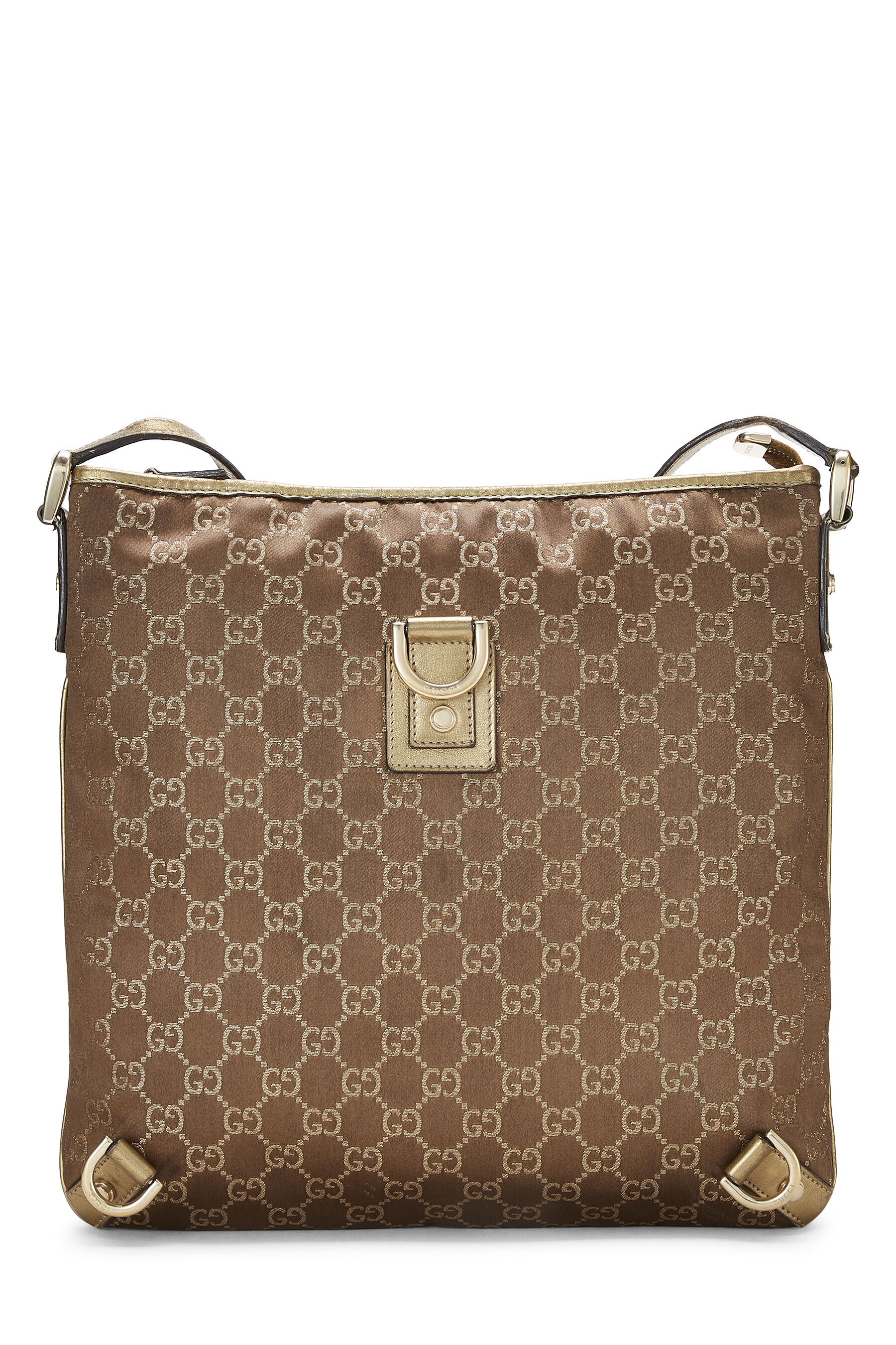 Gucci Gold Lurex GG D-Ring Abbey Messenger Bag