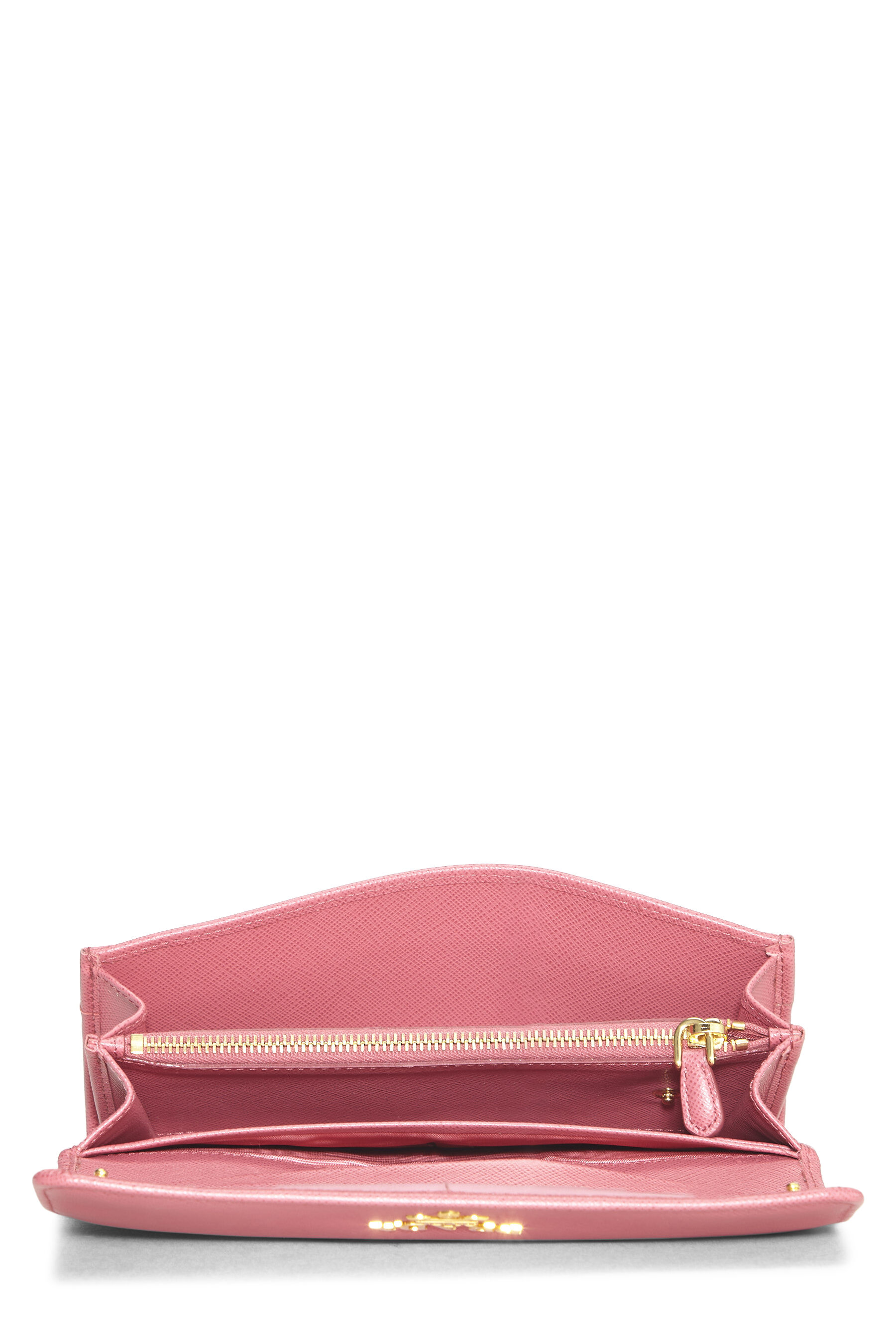 Pink Saffiano Continental Wallet