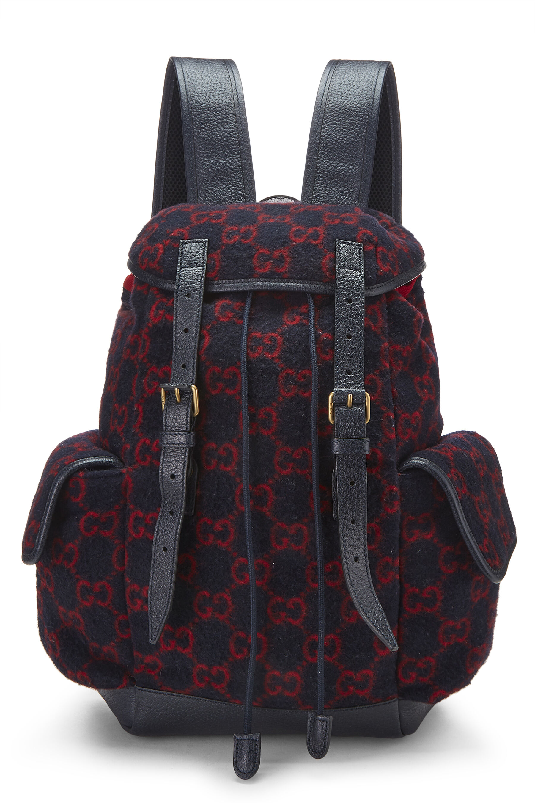 Gucci - Navy & Red Original GG Wool Backpack